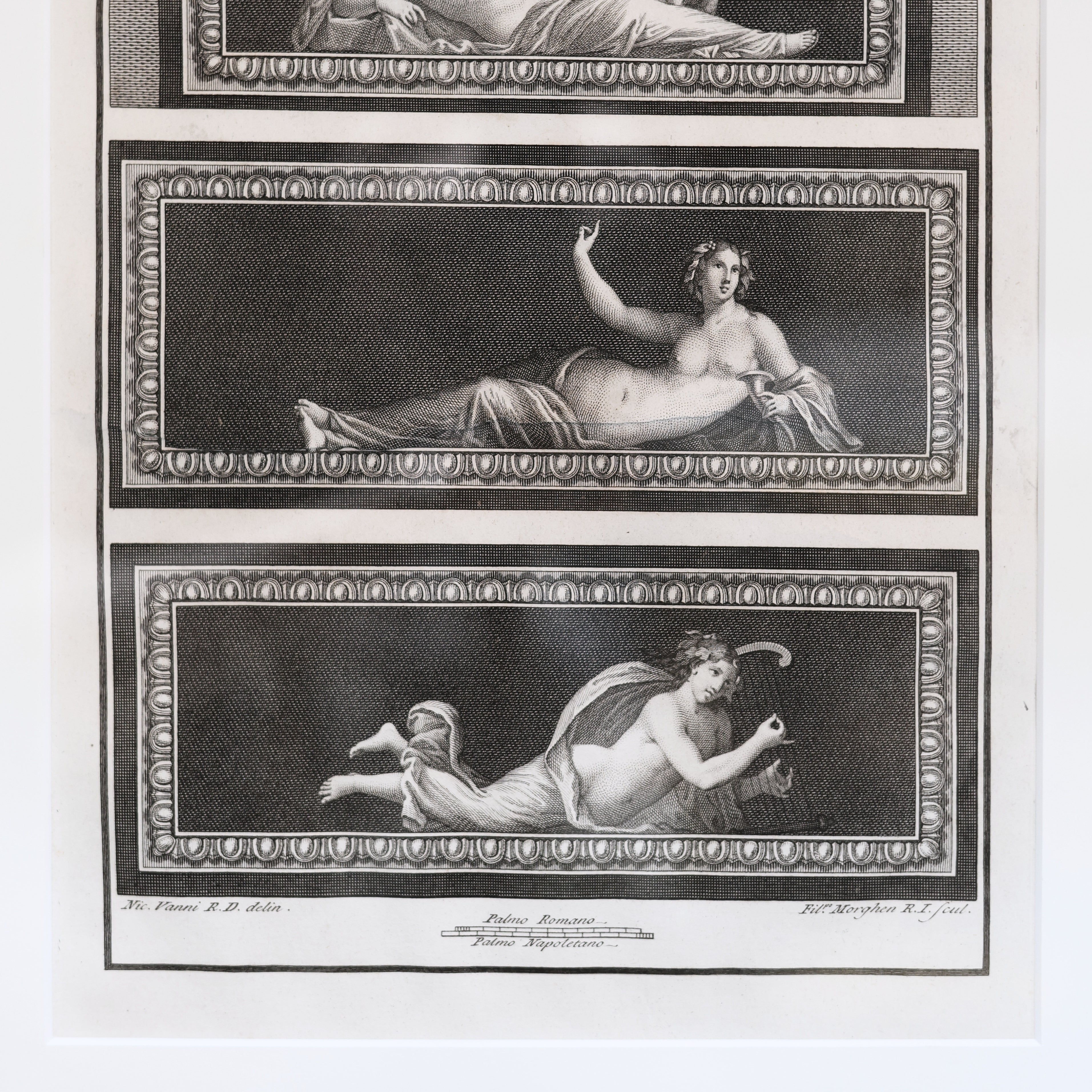18th c. Italian Goddesses Engraving from "Antiquities of Herculaneum"
