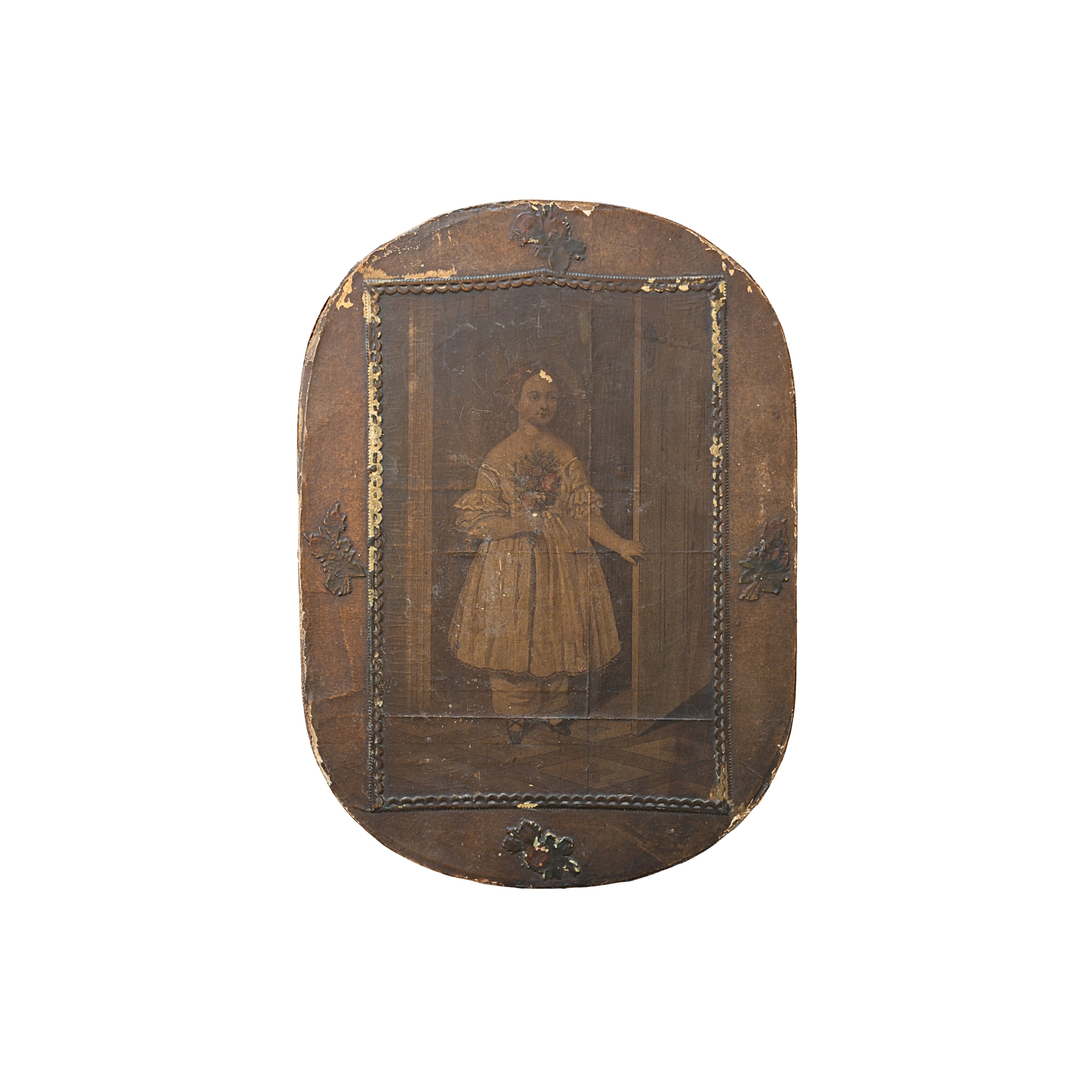 Early Folk Art Wallpaper Box