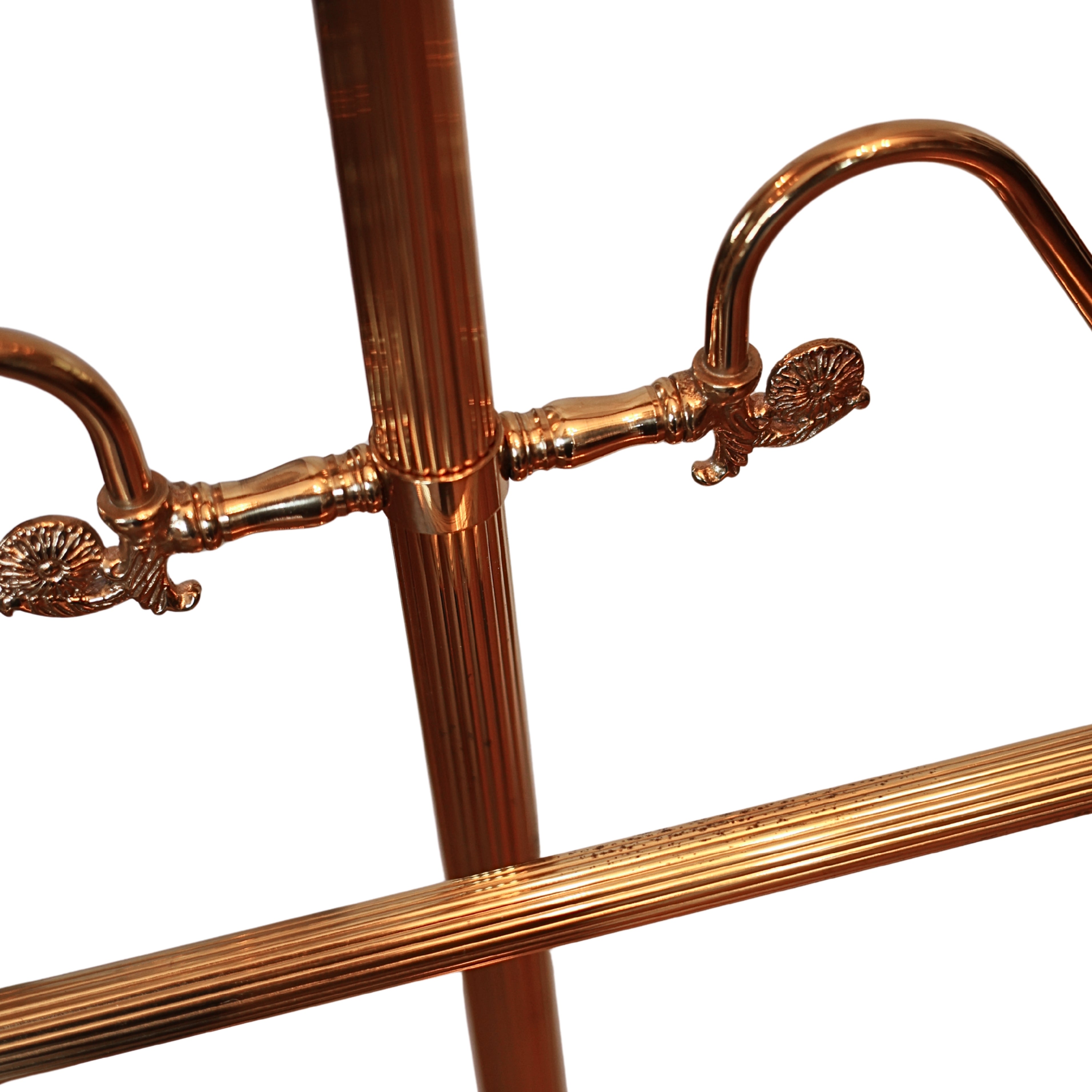 Brass and Wood Gentleman’s Valet Stand