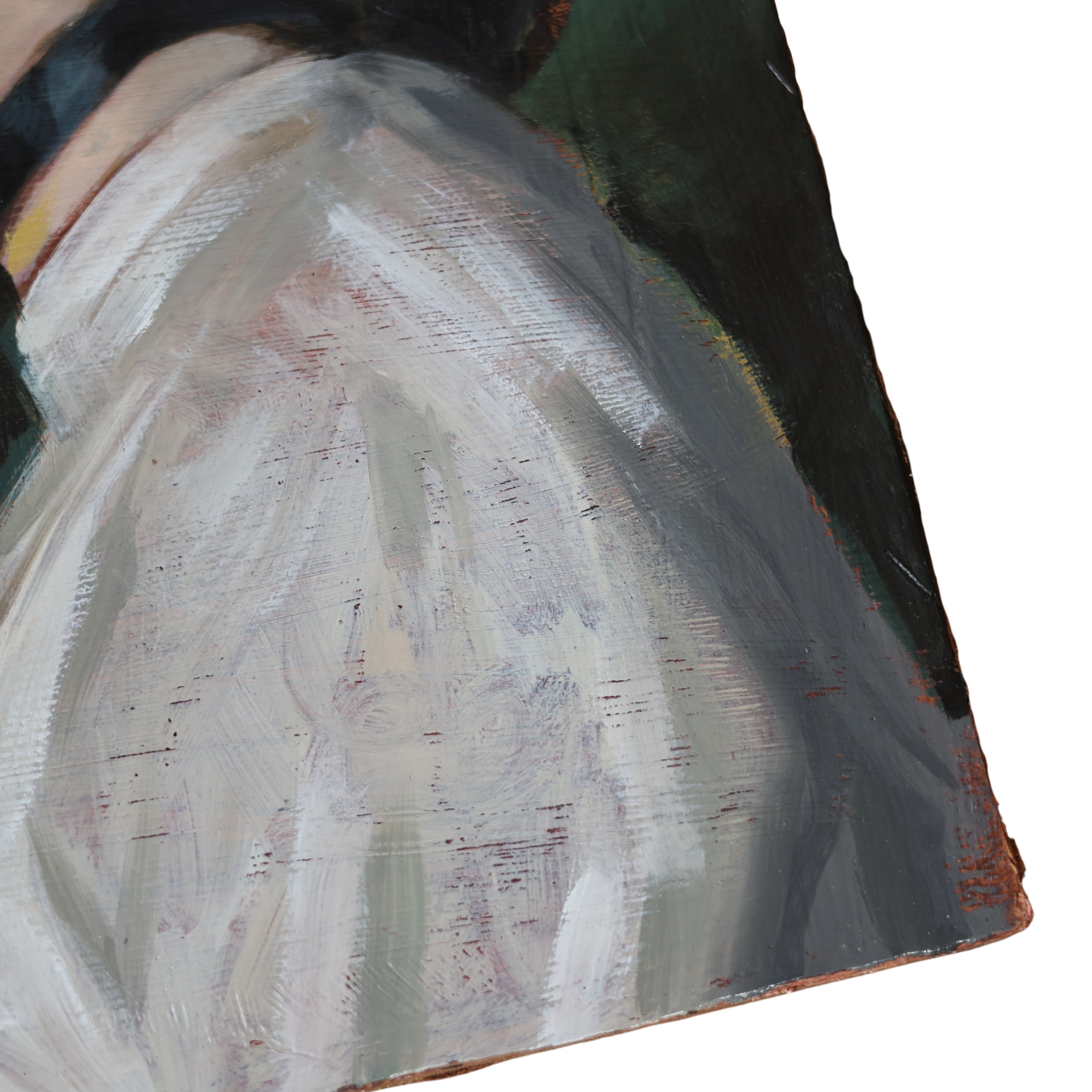 Oil Portrait of a French Woman in Profile