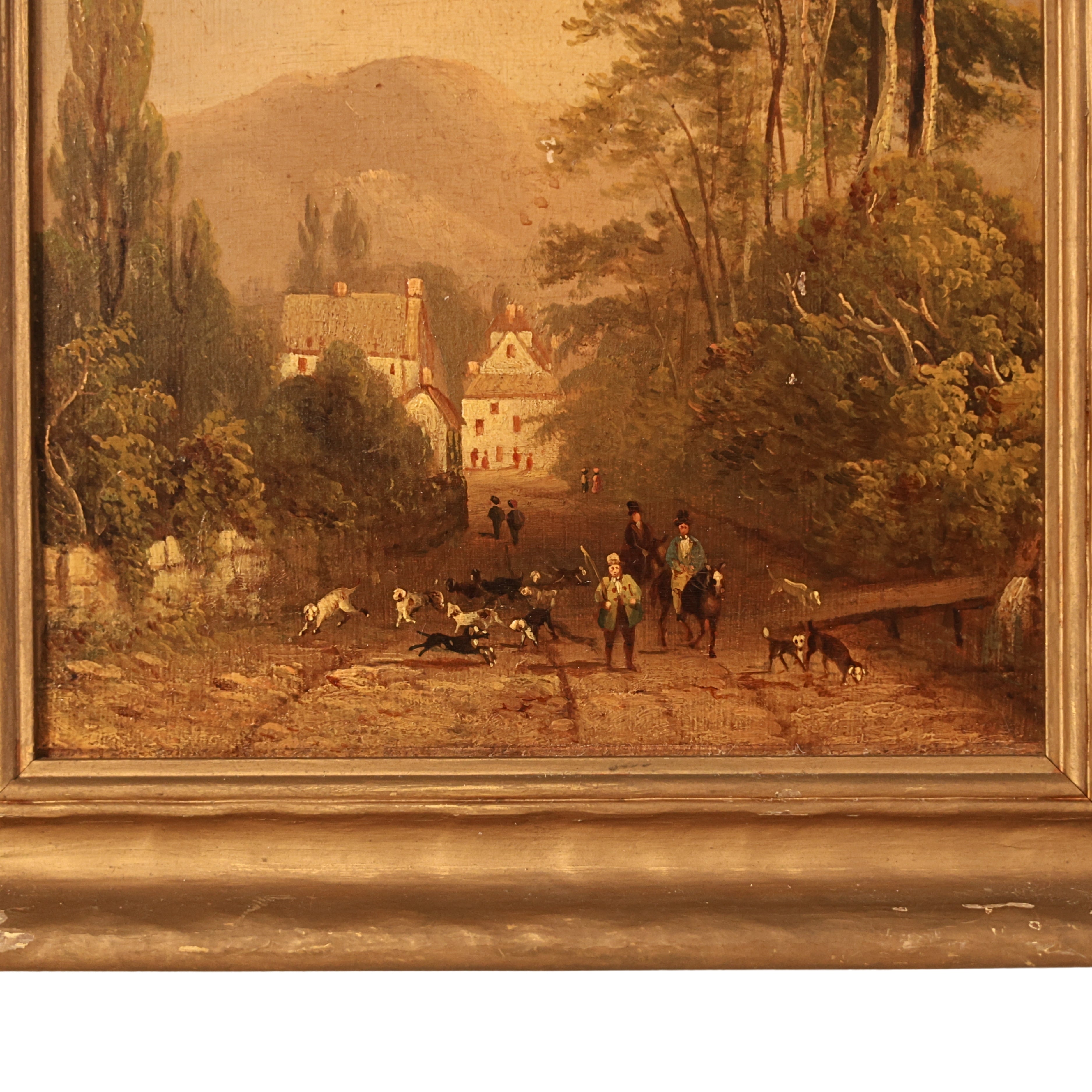 c. 1863 Country Estate Oil Painting, "Approach to Ambleside"