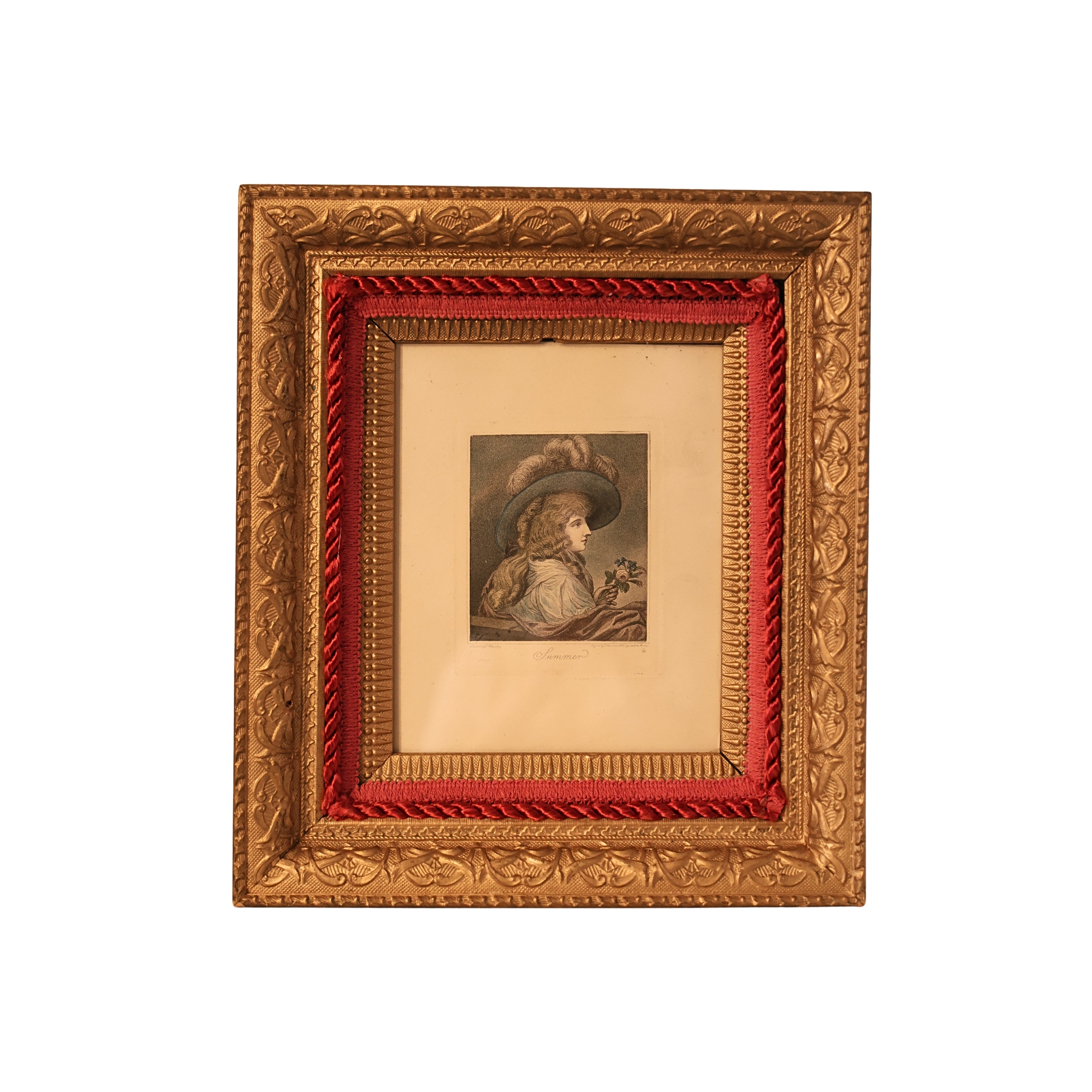 Gilt Framed “Summer” Portrait Engraving