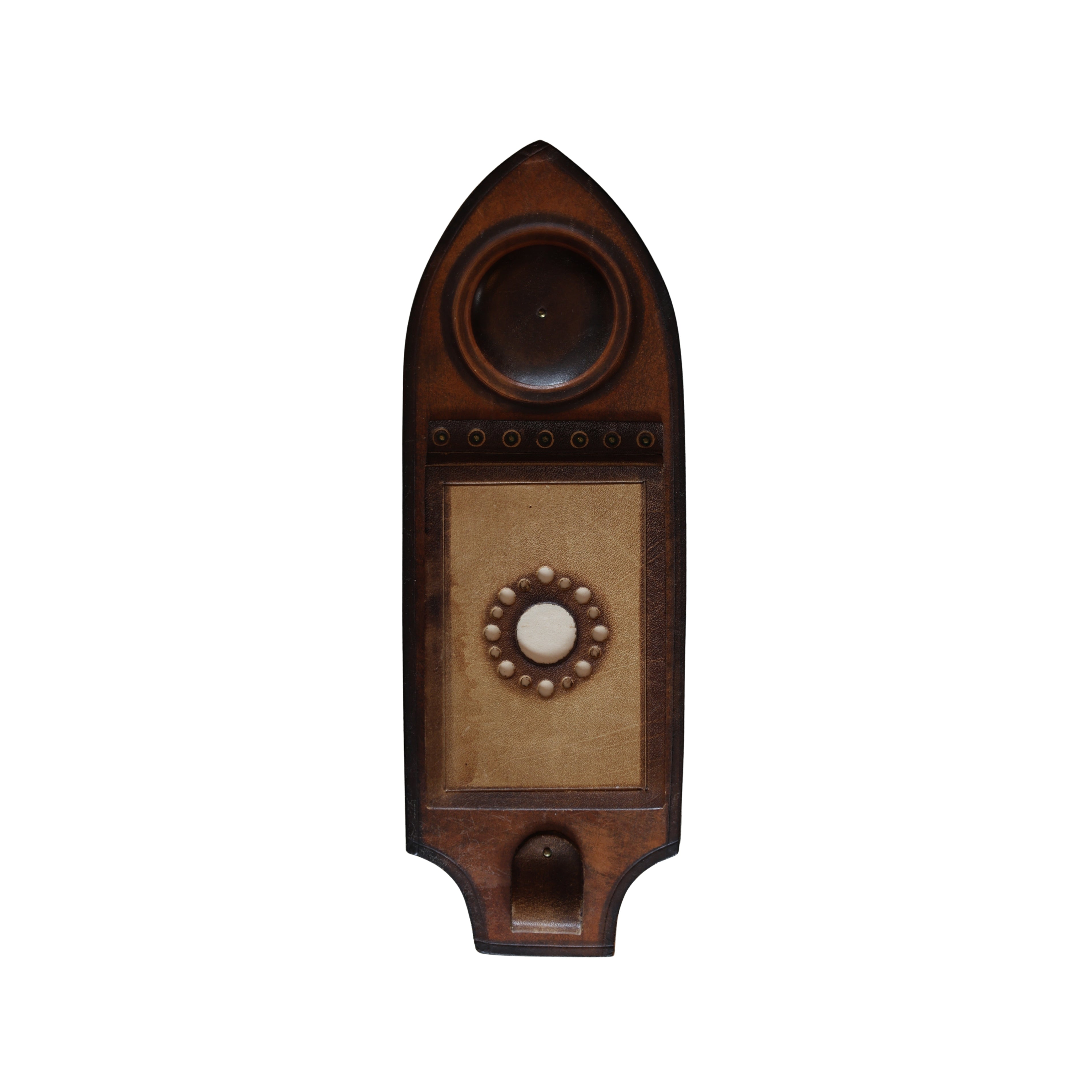 Hungarian Folk Art Leather Wall Memo