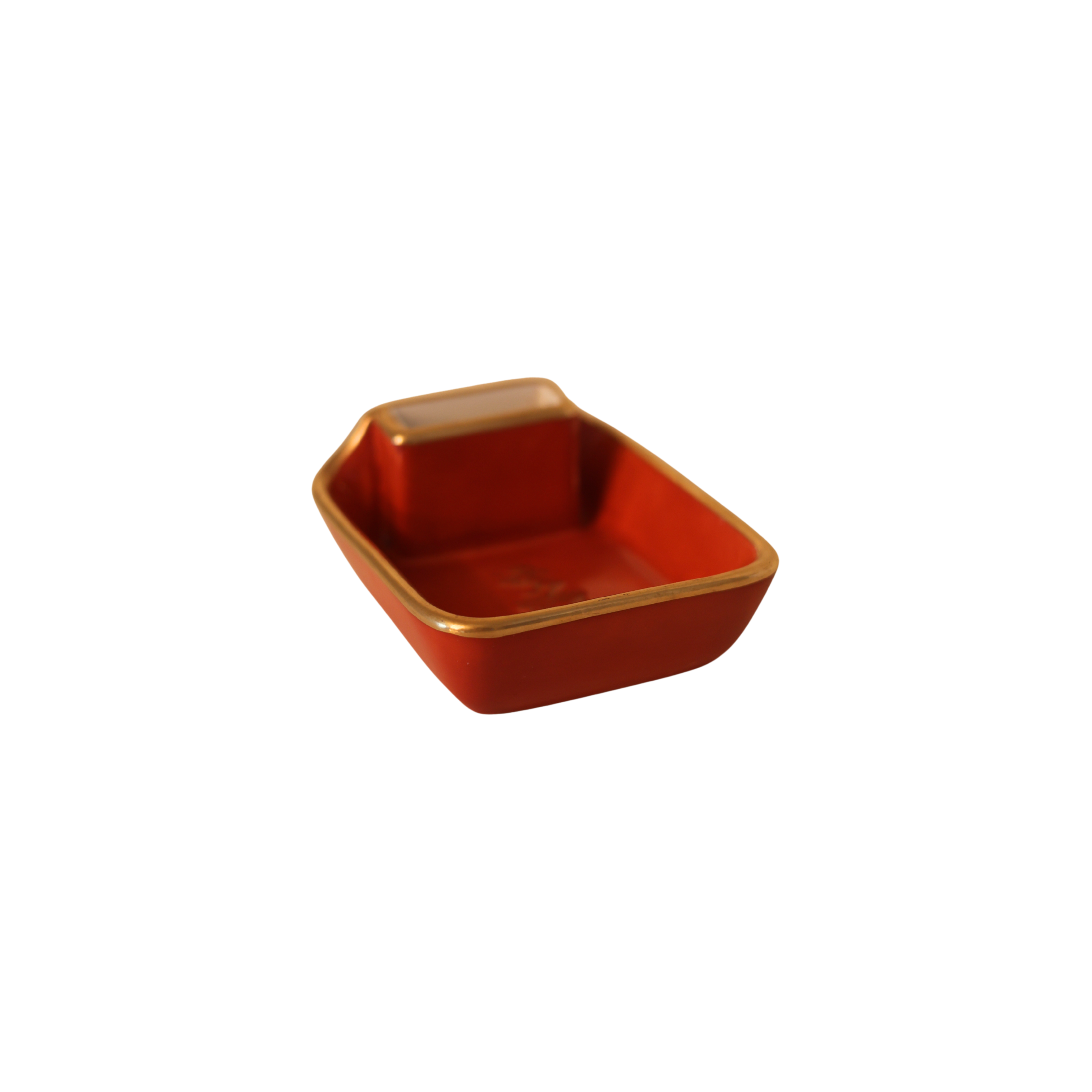 Crest Motif Porcelain Match Holder & Ashtray