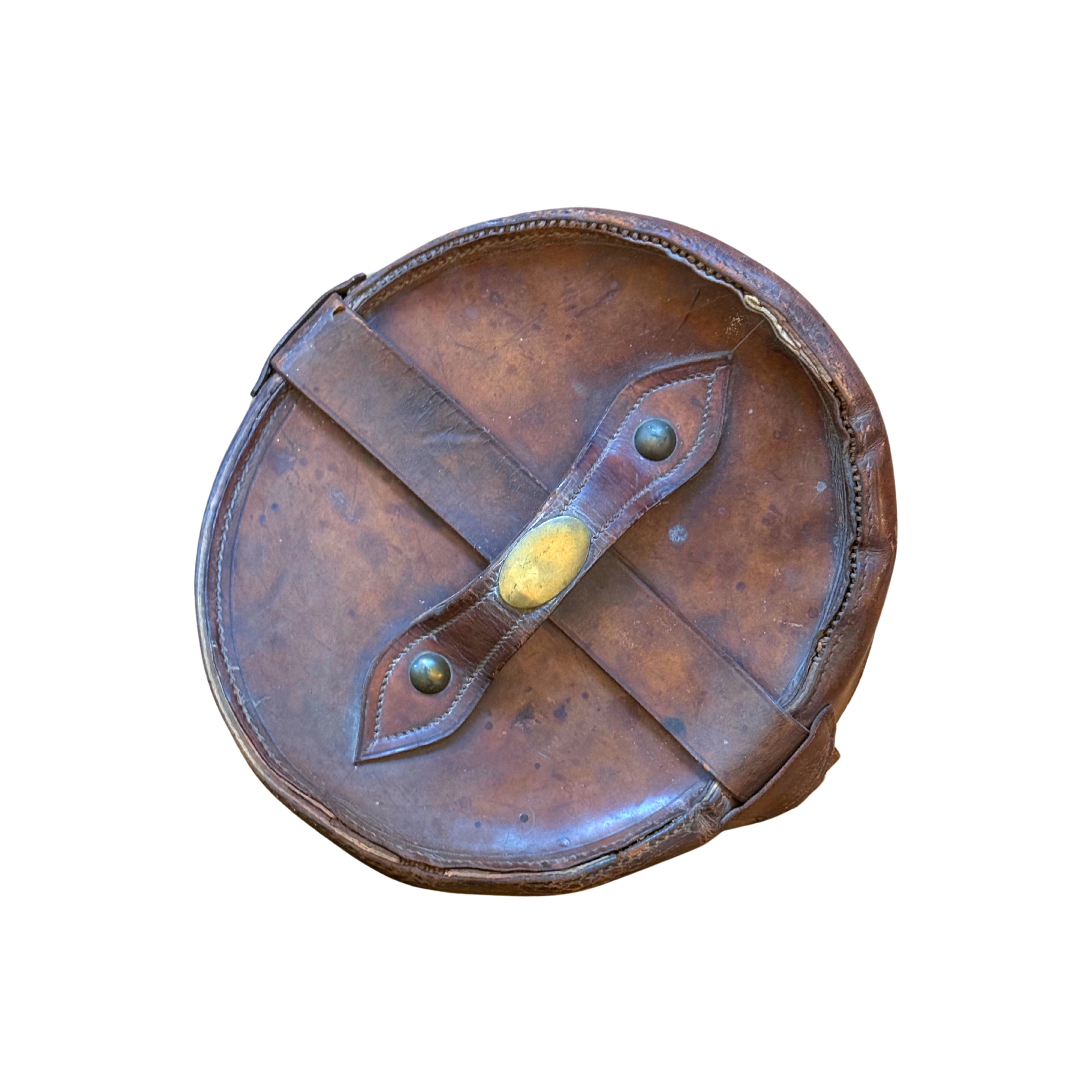 Leather Top Hat Traveling Case