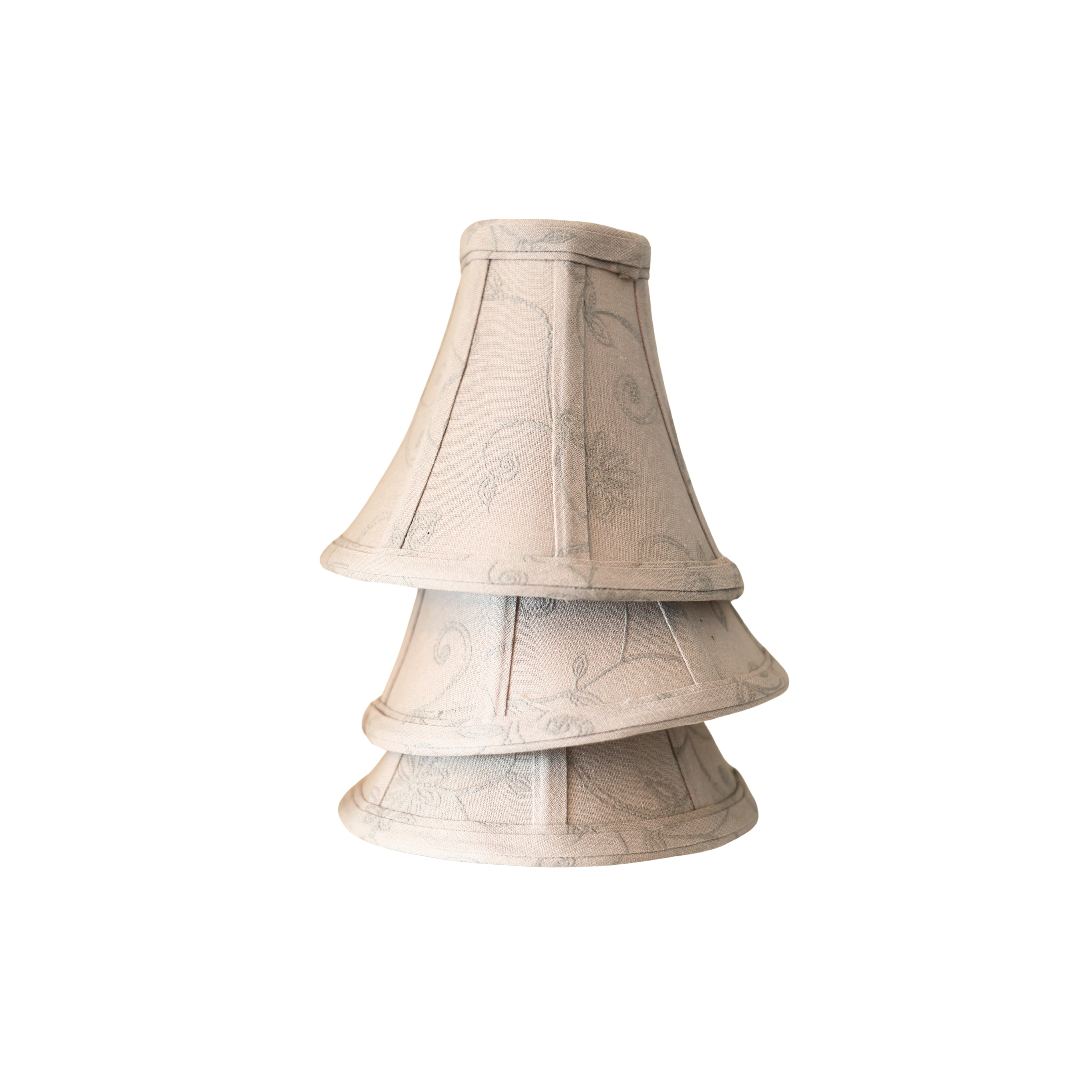 Fluted Embroidered Fabric Lamp Shade