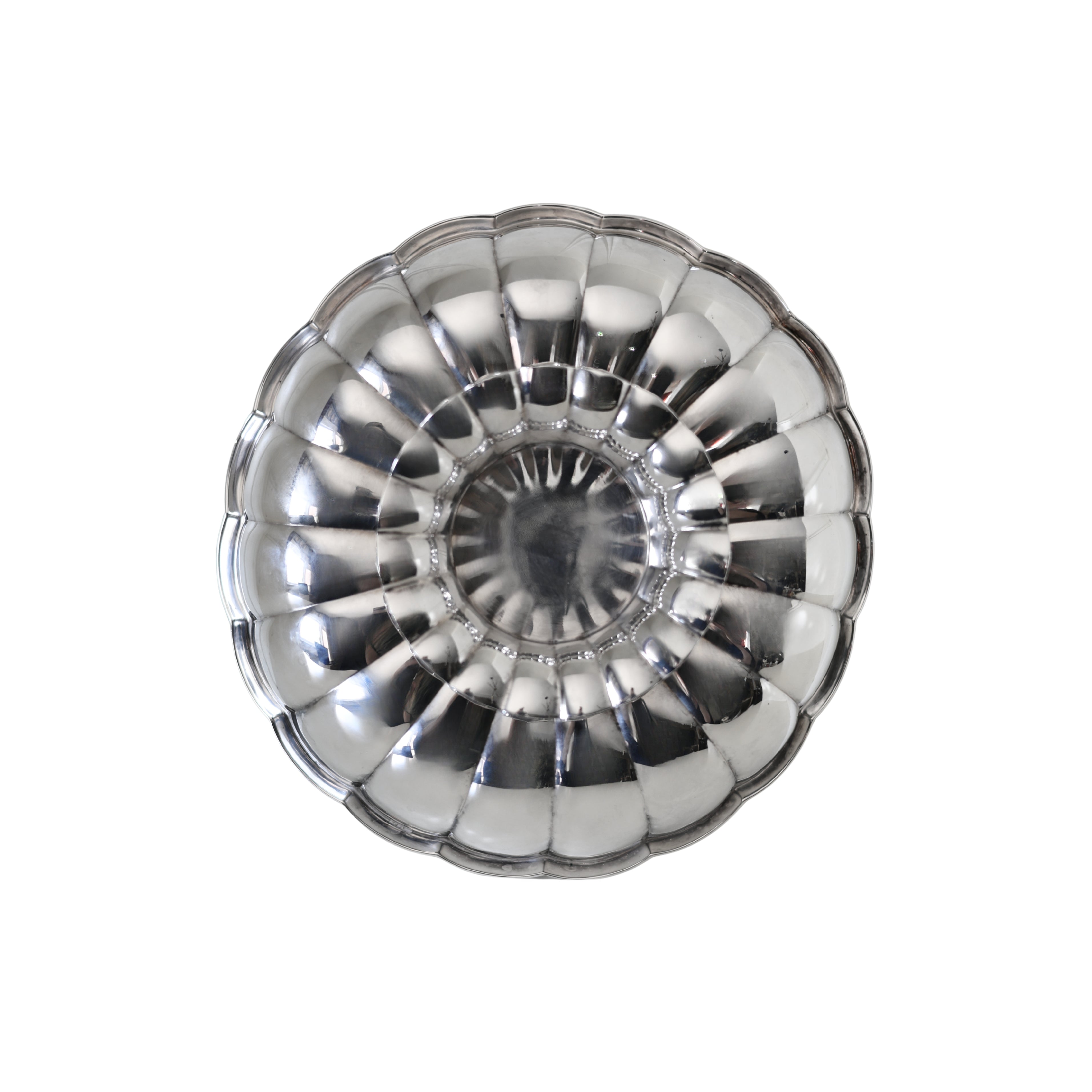 Silverplate Scalloped Pedestal Dish