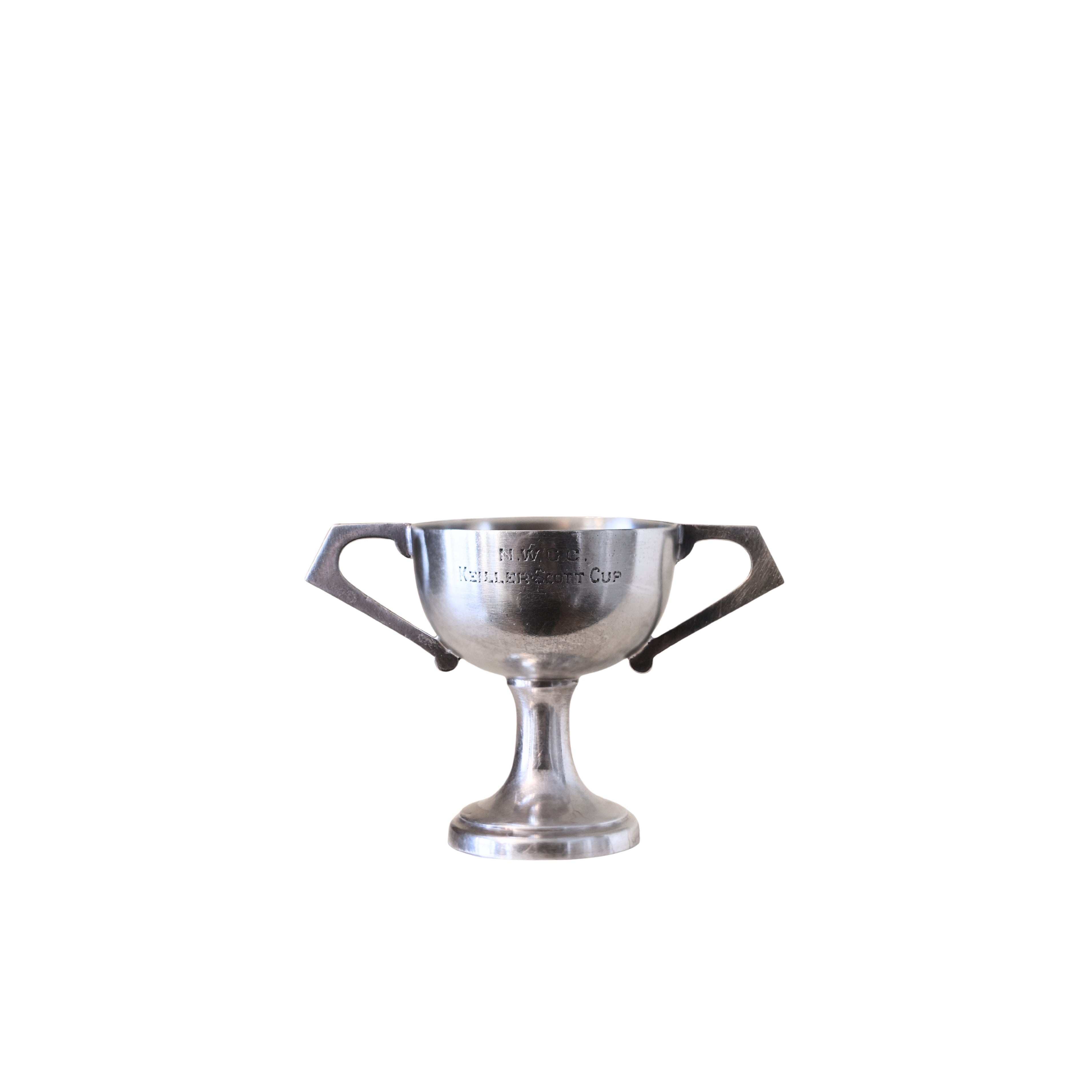 Min. English Silver Plate Trophy Cup — "N.W.G.C., Keller Scott Cup"