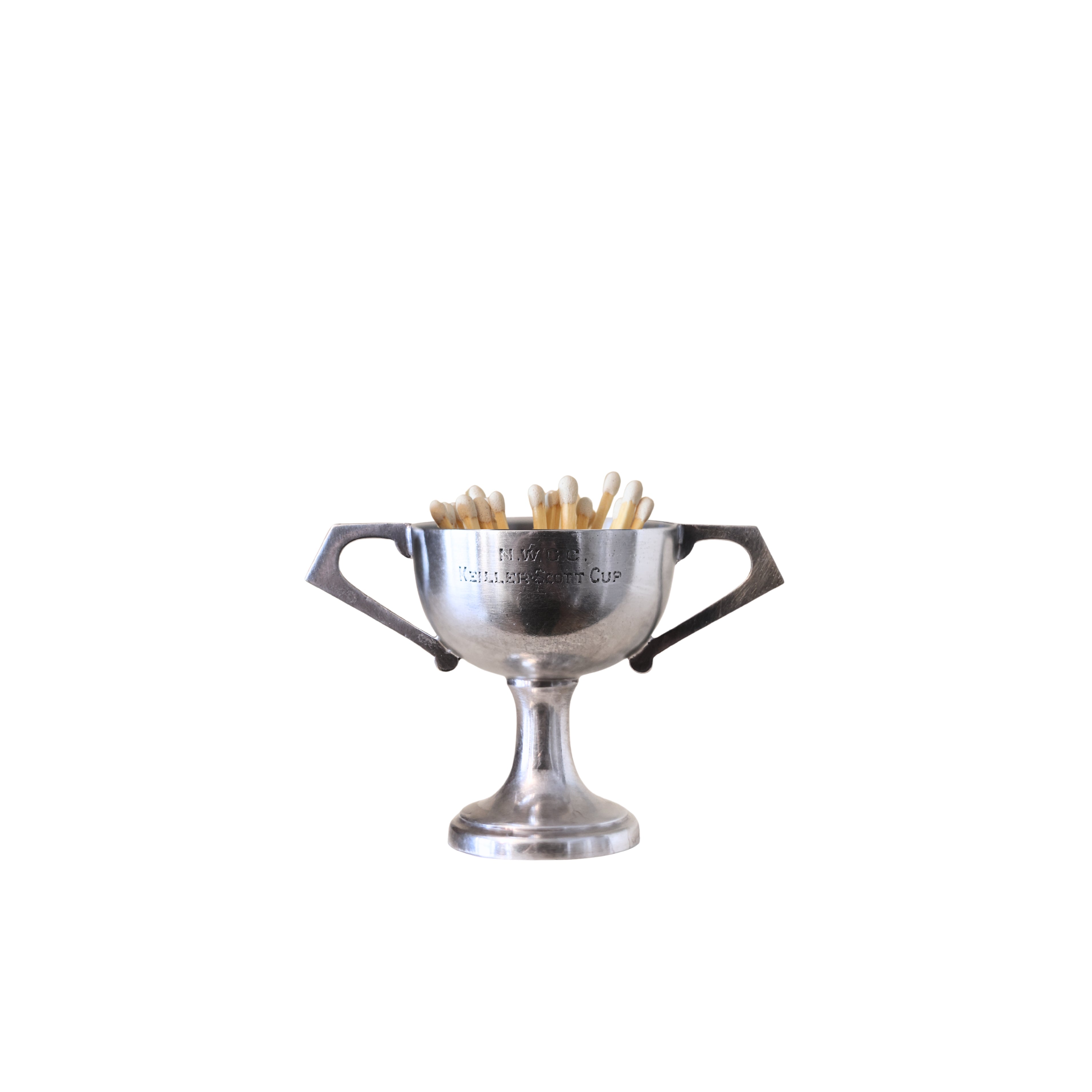 Min. English Silver Plate Trophy Cup — "N.W.G.C., Keller Scott Cup"