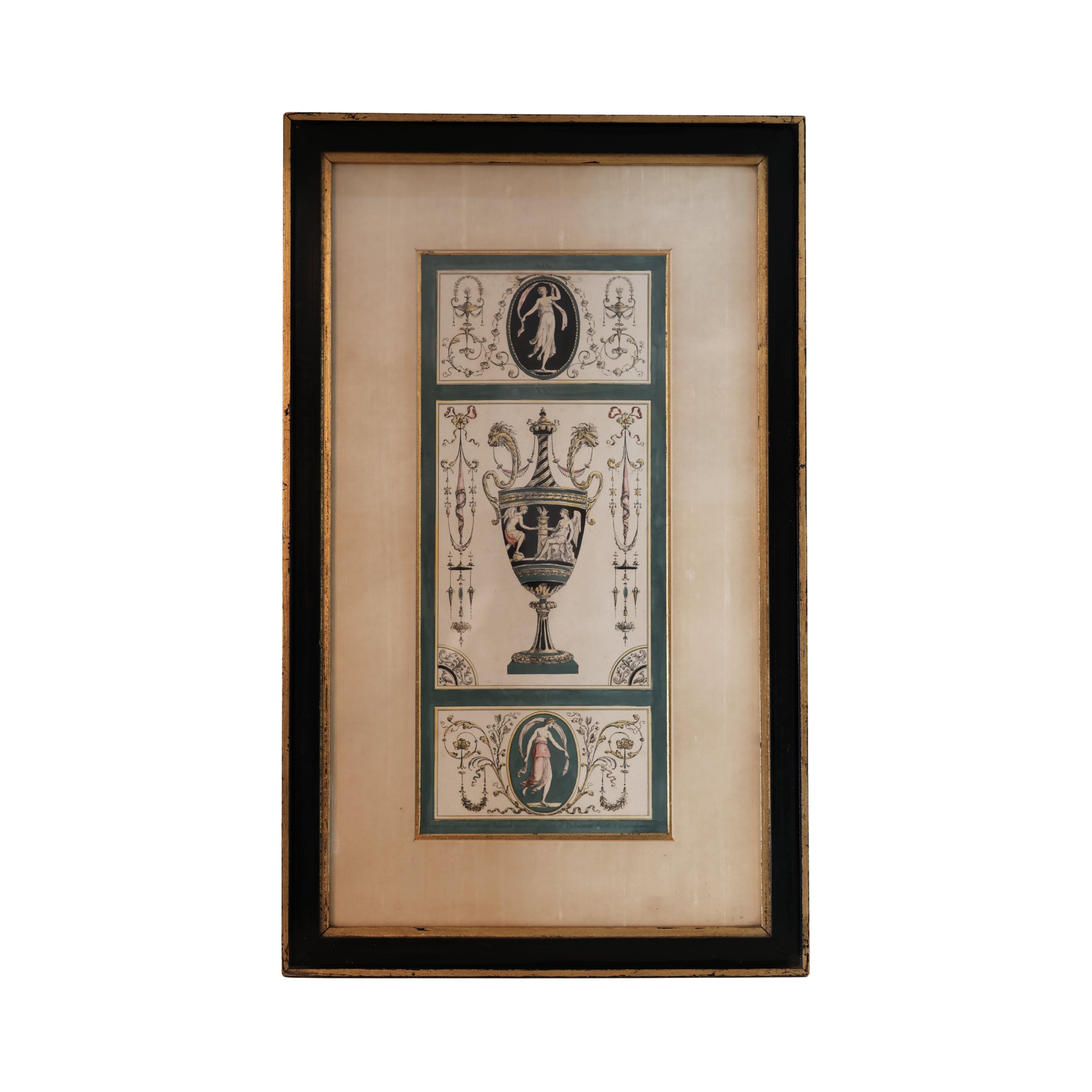 Pergolesi Neoclassical Urn Ornament Engraving