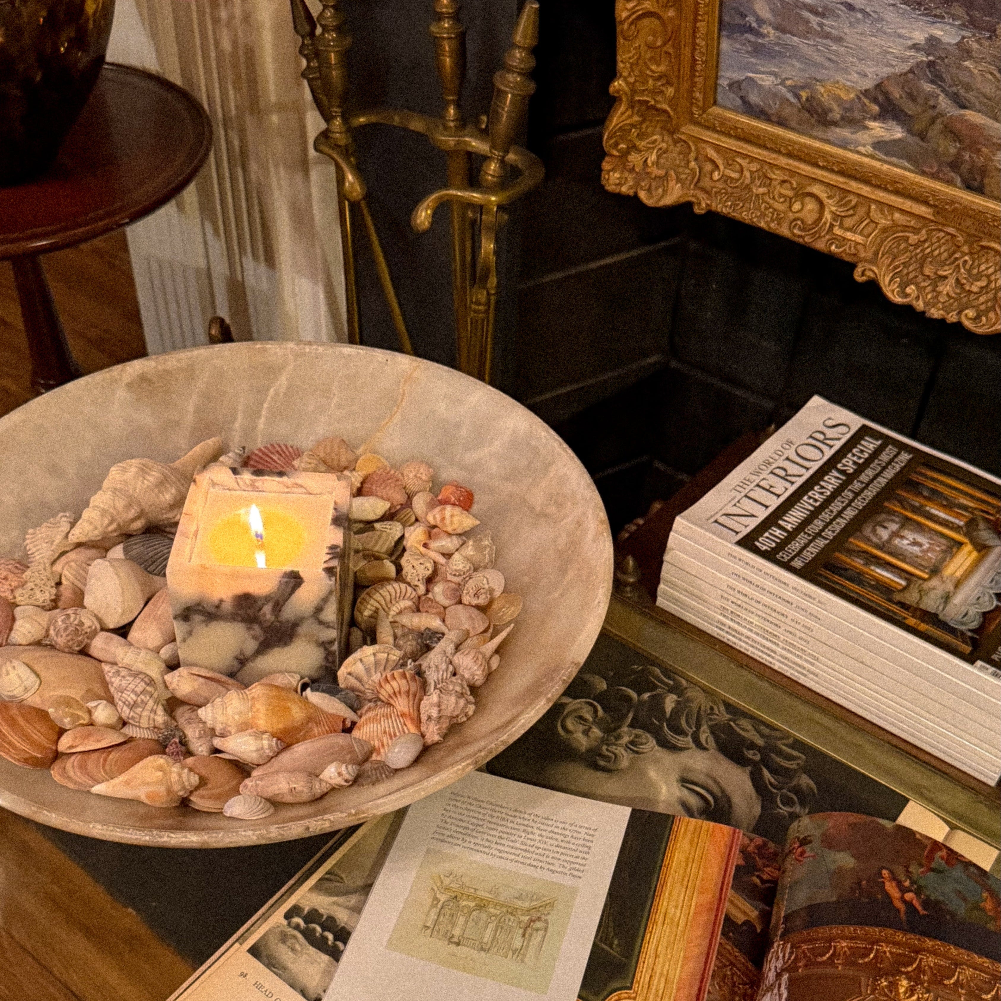 Calacatta Viola Marble Candle