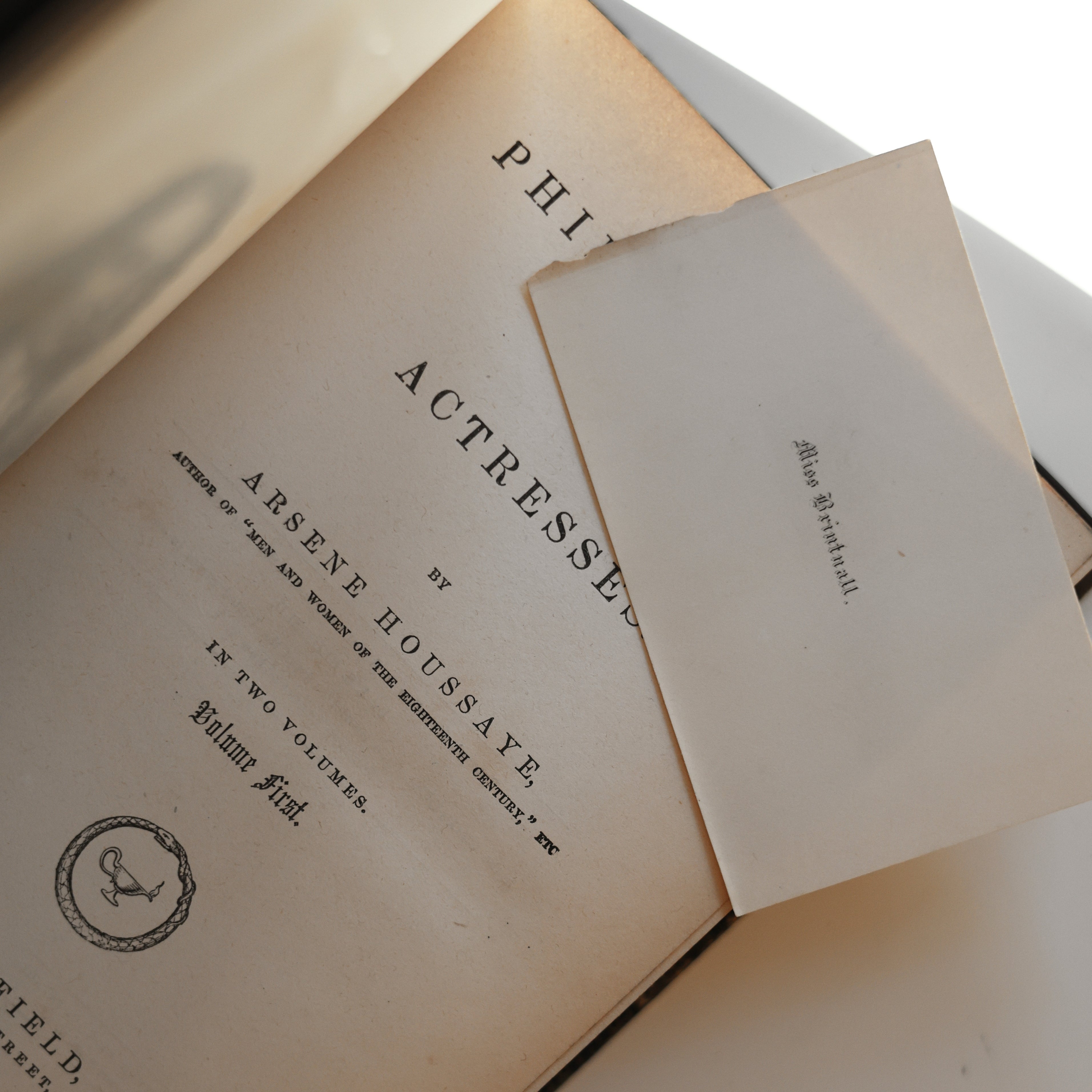 "Philosophers and Actresses... of the Eighteenth Century" (1852-1853) by Arsene Houssaye