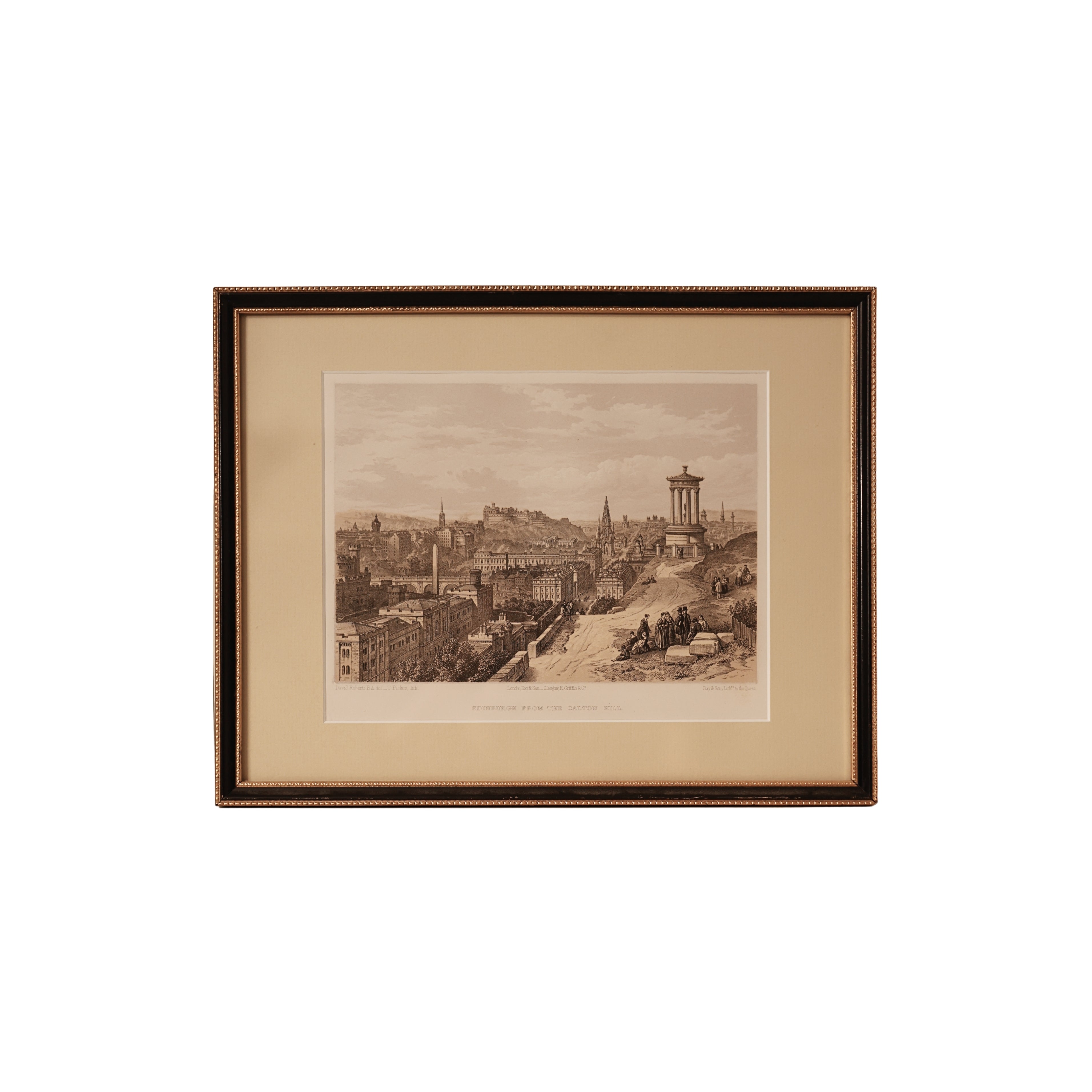 19th c. Lithograph — Edinburgh from Calton Hill