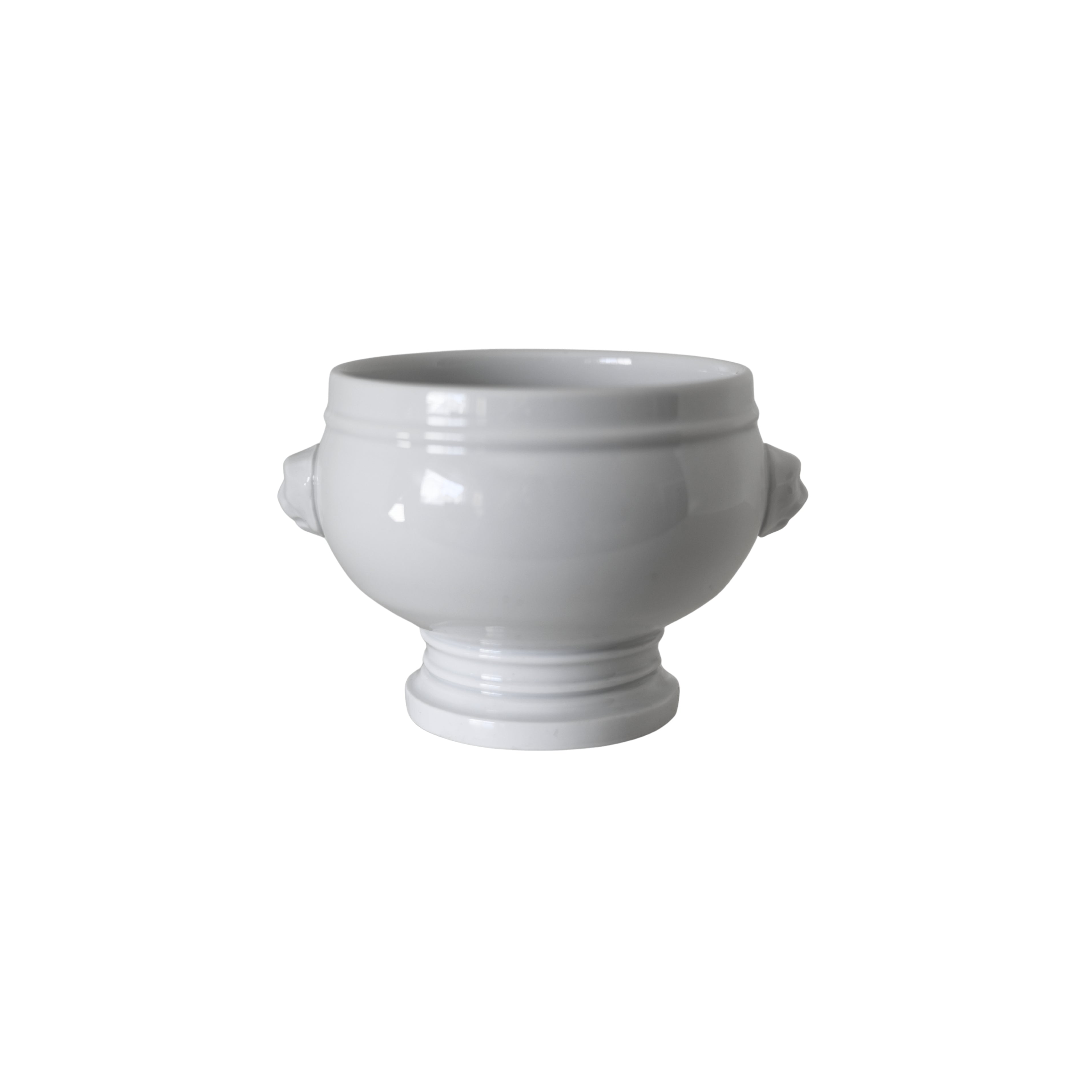 French Pillivuyt Lion Head Porcelain Soup Bowls