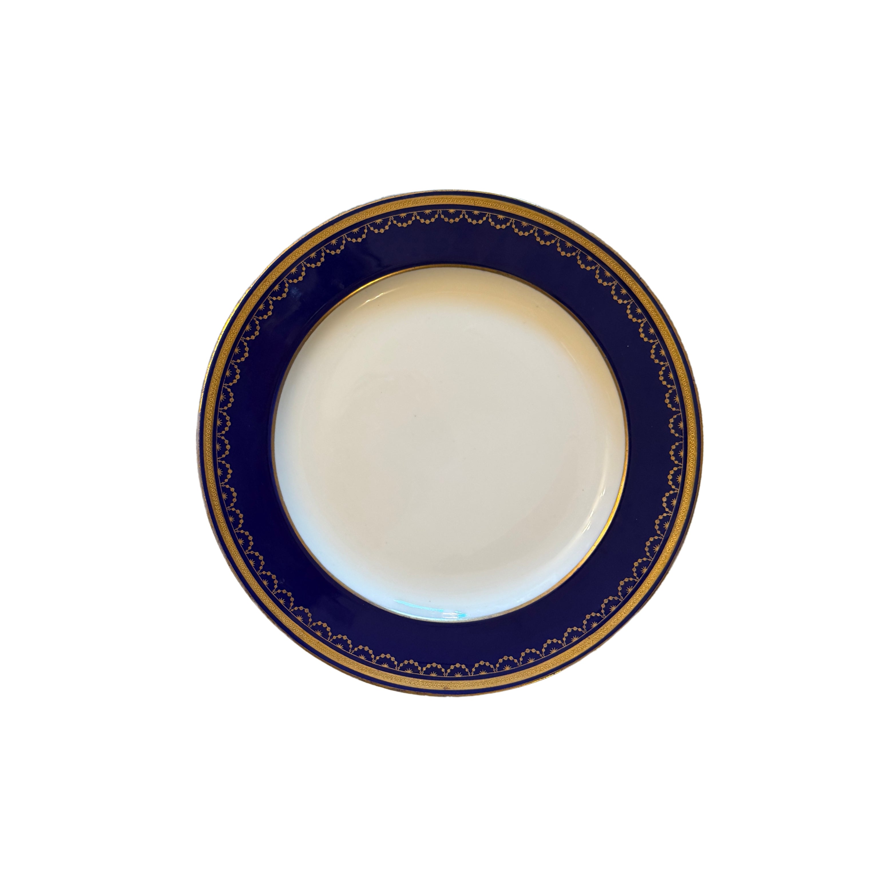 Minton Ovington Bros. Cobalt Dinner Plates, Set of 3