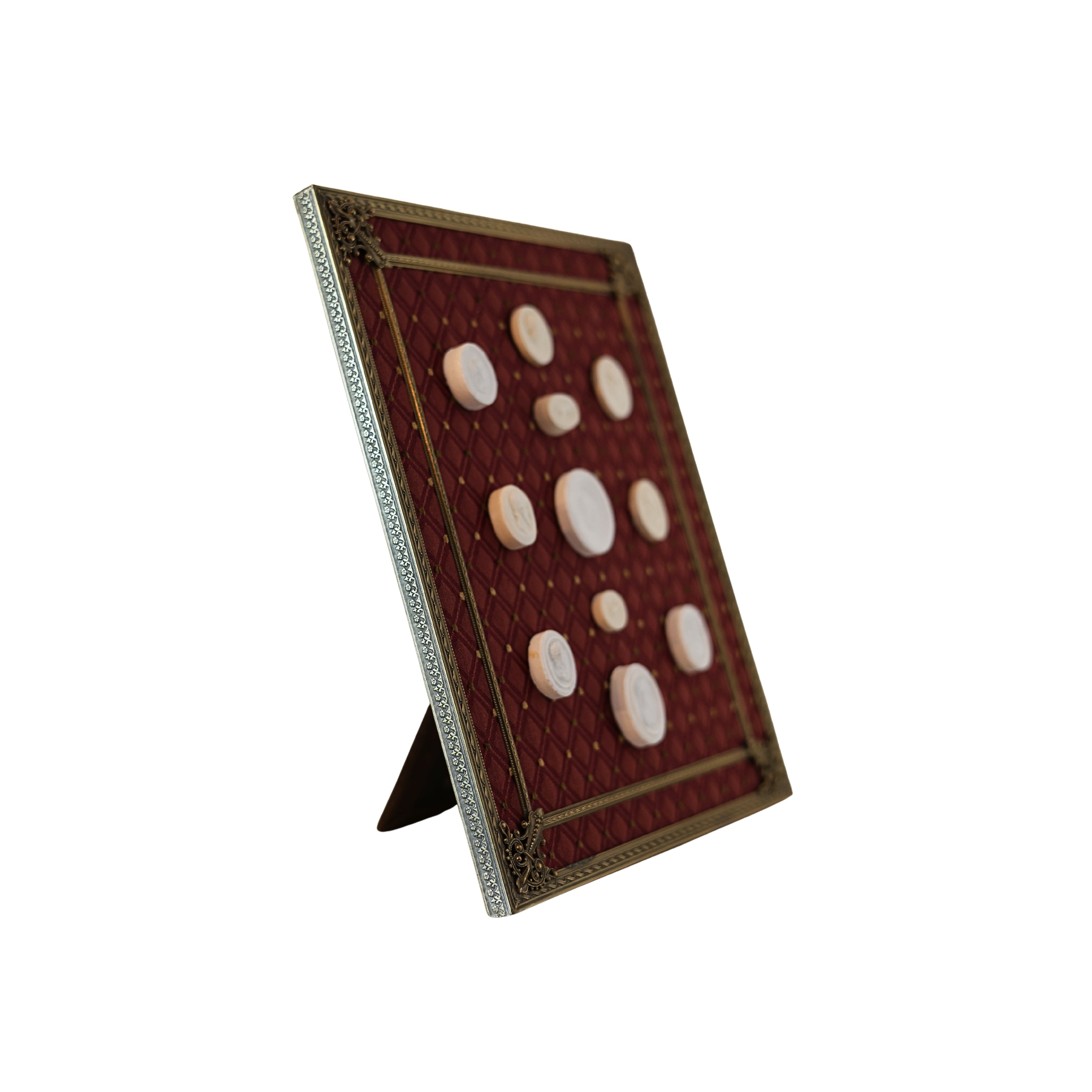 Fabric Lined Framed Intaglio Display