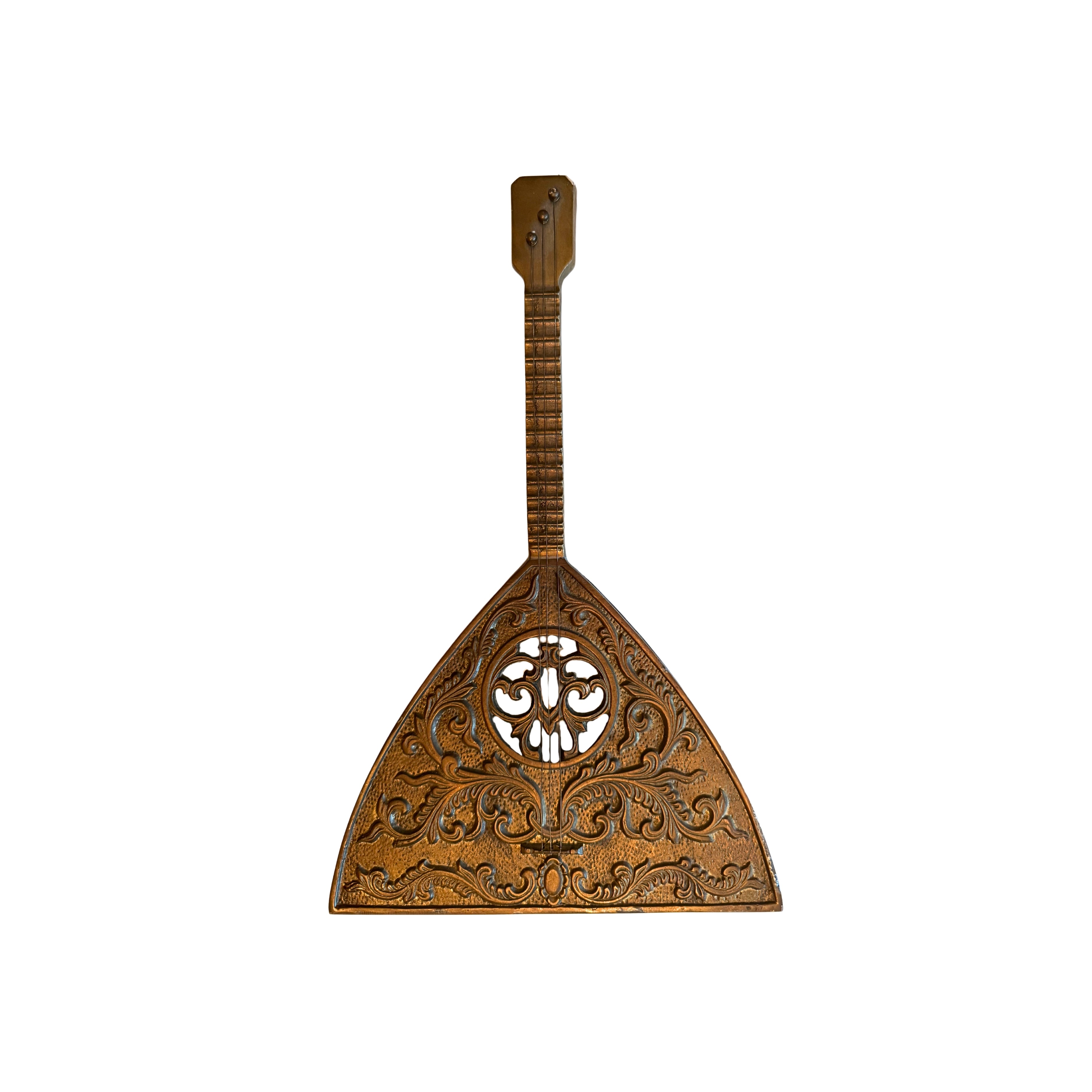 Brass Balalaika-Form Wall Plaque