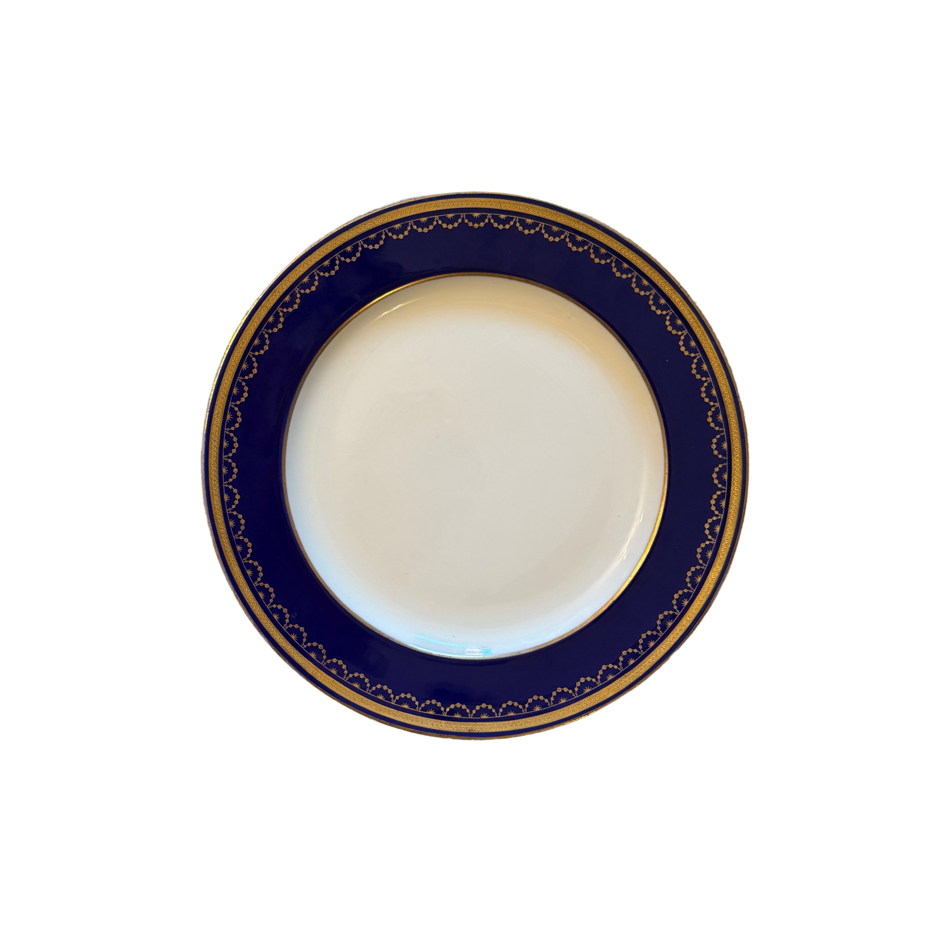 Minton Ovington Bros. Cobalt Dinner Plates, Set of 3