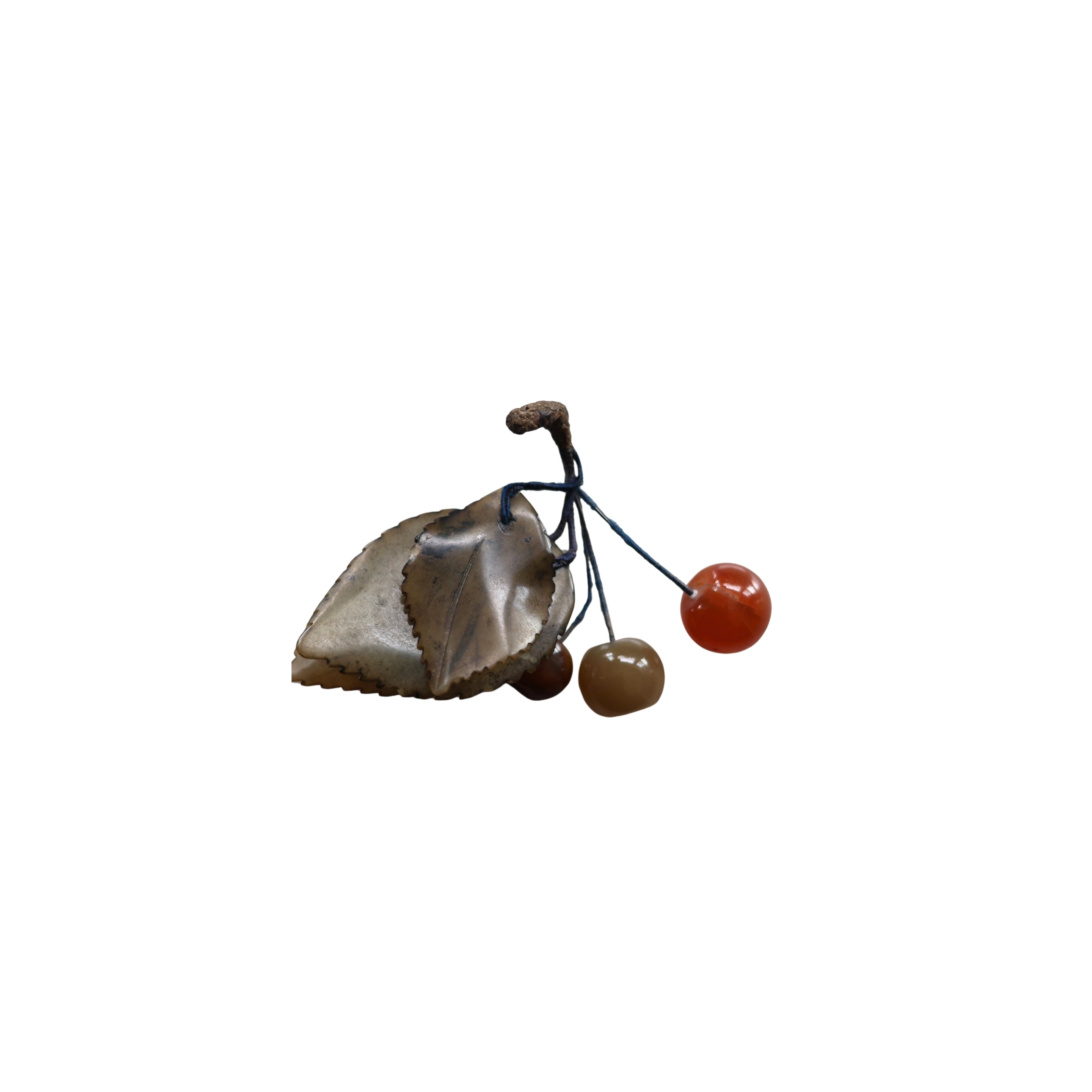 Carved Stone Fruit with Toadstone Leaves — Pear, Apricot, and Cherries