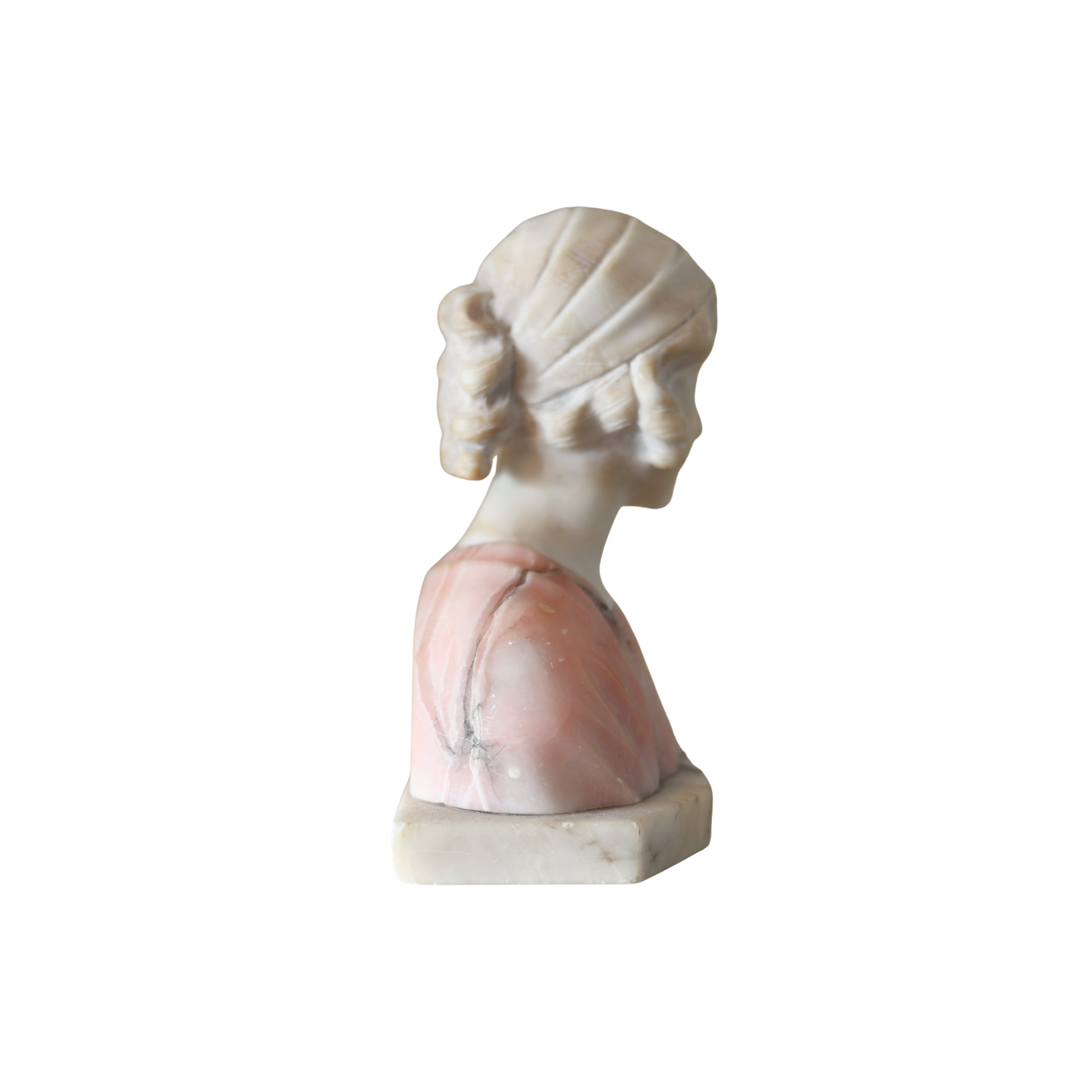 Italian Alabaster Bust “Mignon", Attributed to Giuseppe Bessi