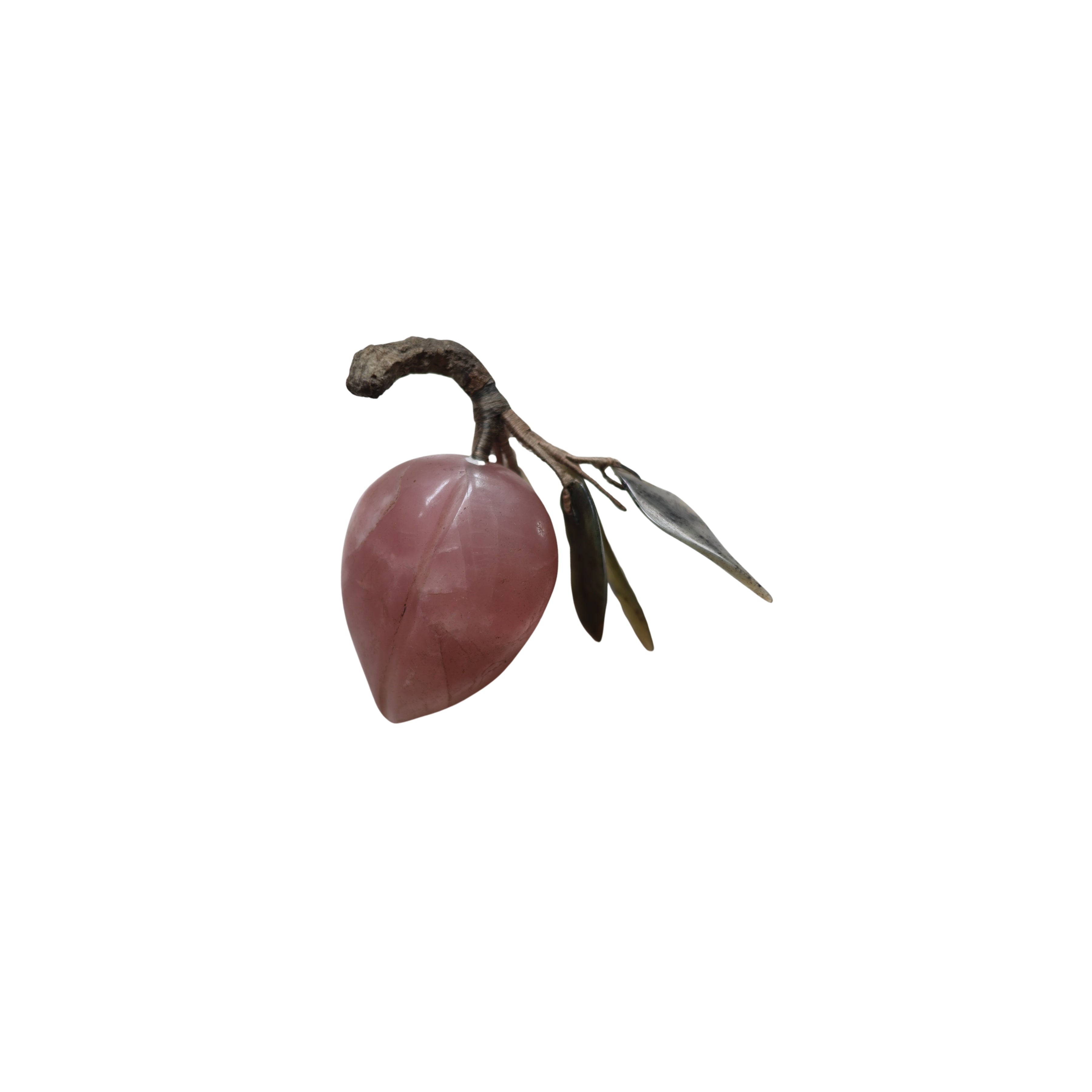 Carved Stone Fruit with Toadstone Leaves — Pear, Apricot, and Cherries