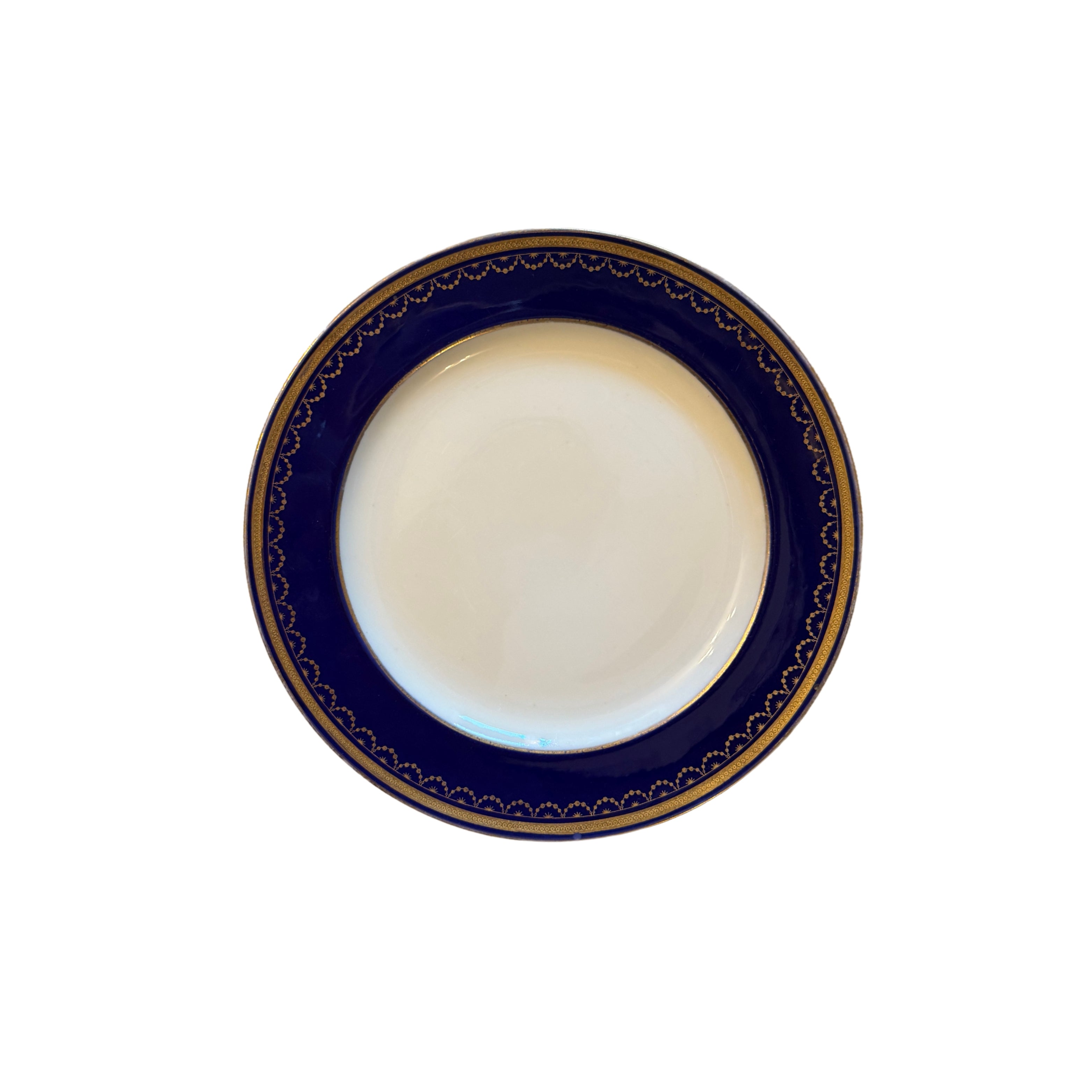 Minton Ovington Bros. Cobalt Dinner Plates, Set of 3