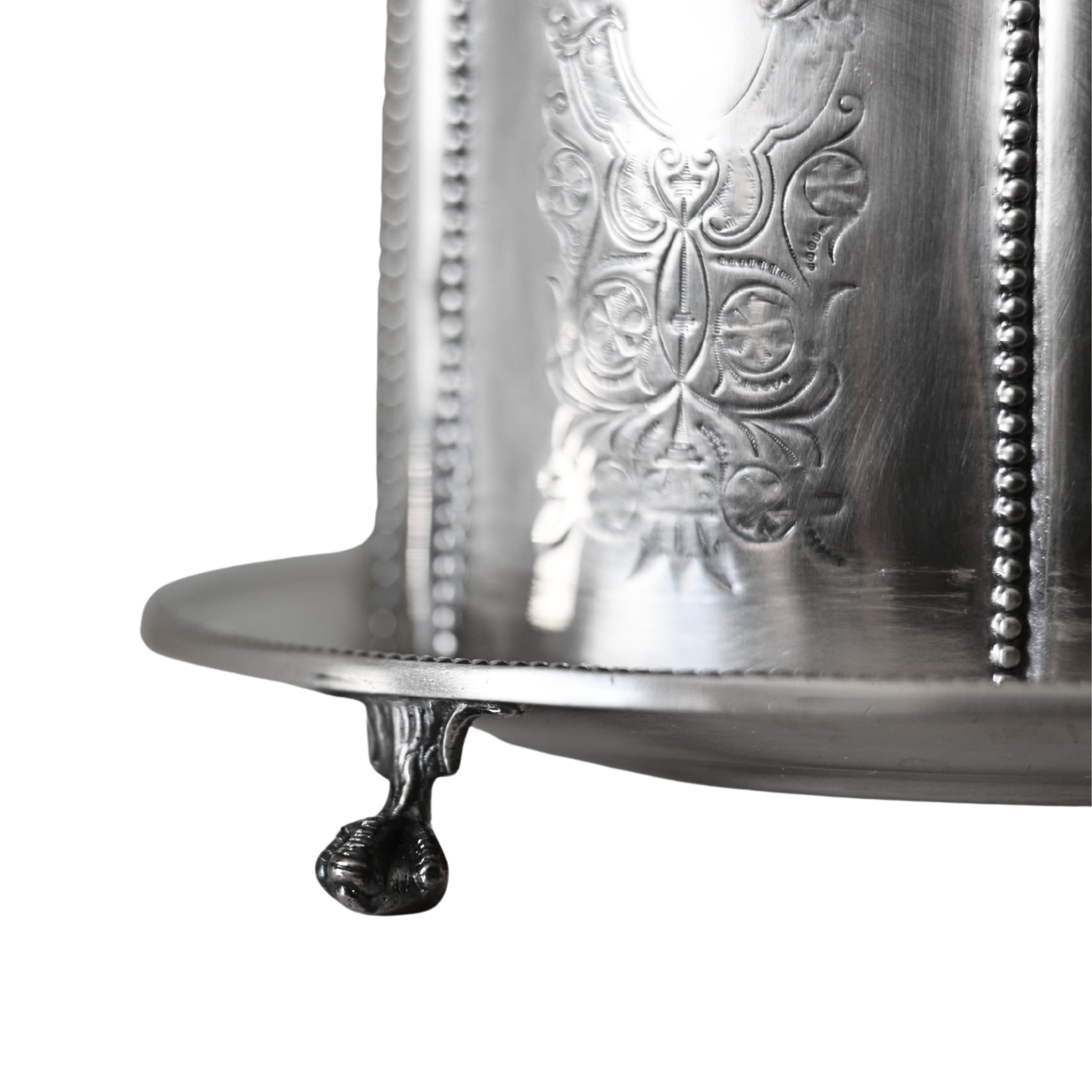 English Silverplate Biscuit Barrel with Squash Finial