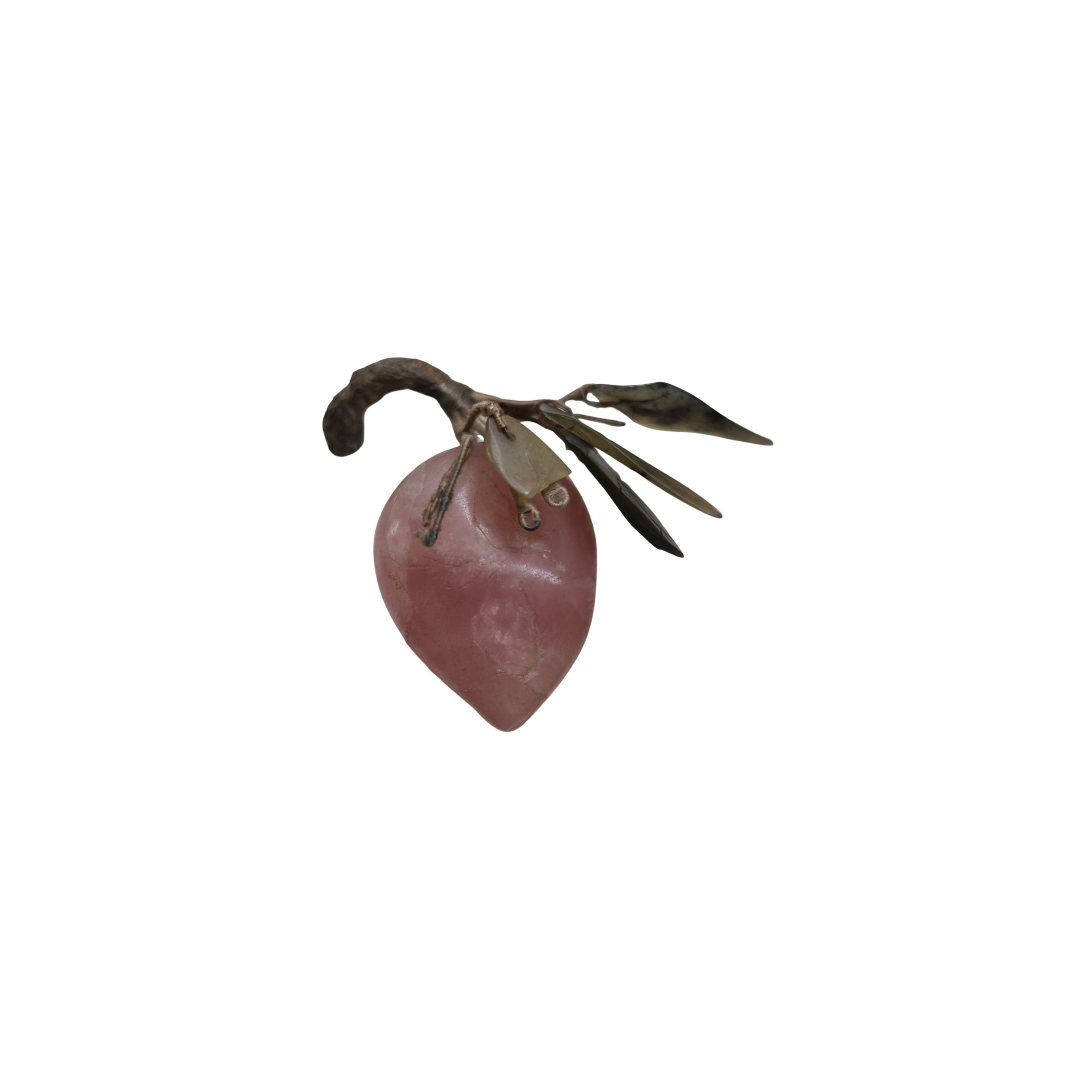 Carved Stone Fruit with Toadstone Leaves — Pear, Apricot, and Cherries