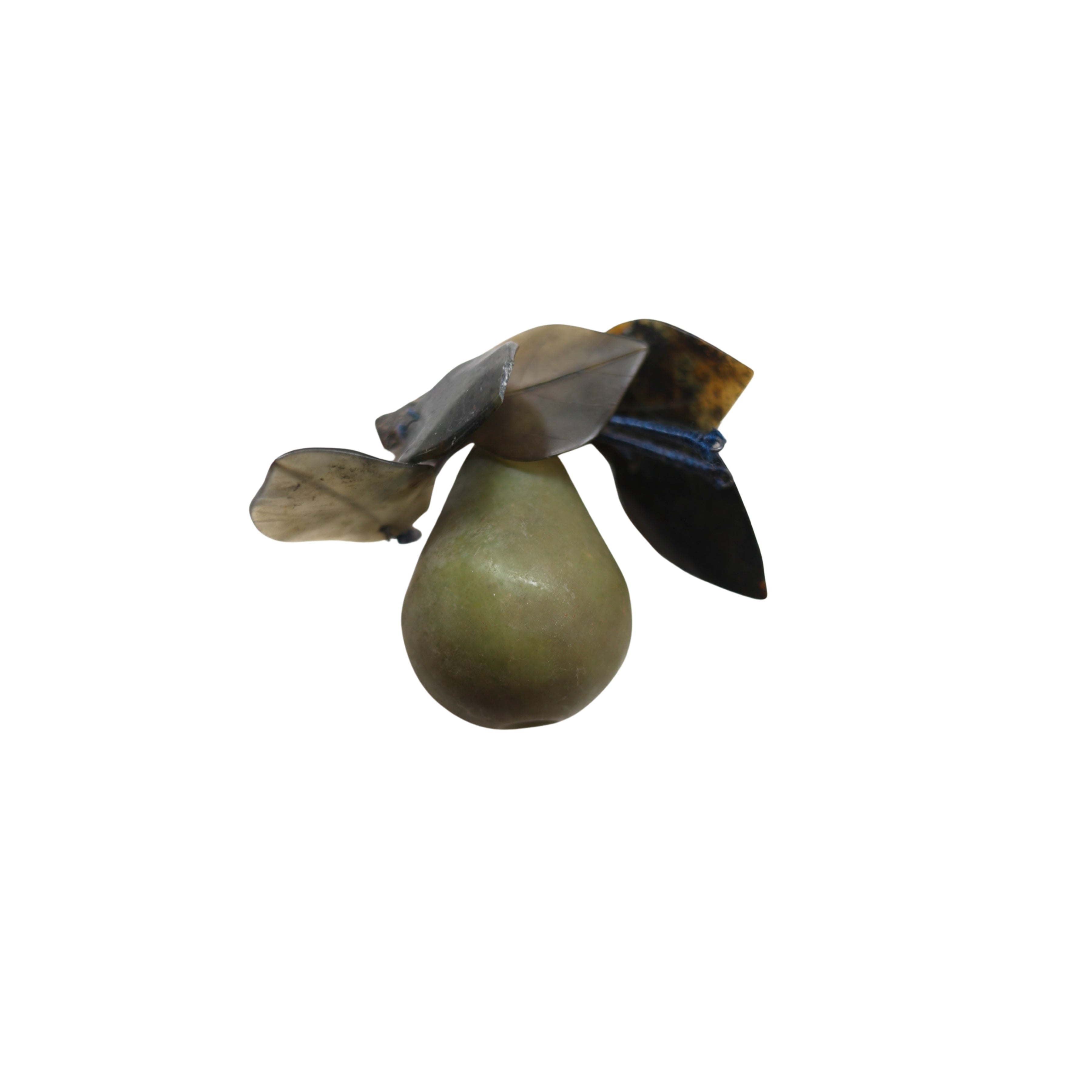 Carved Stone Fruit with Toadstone Leaves — Pear, Apricot, and Cherries