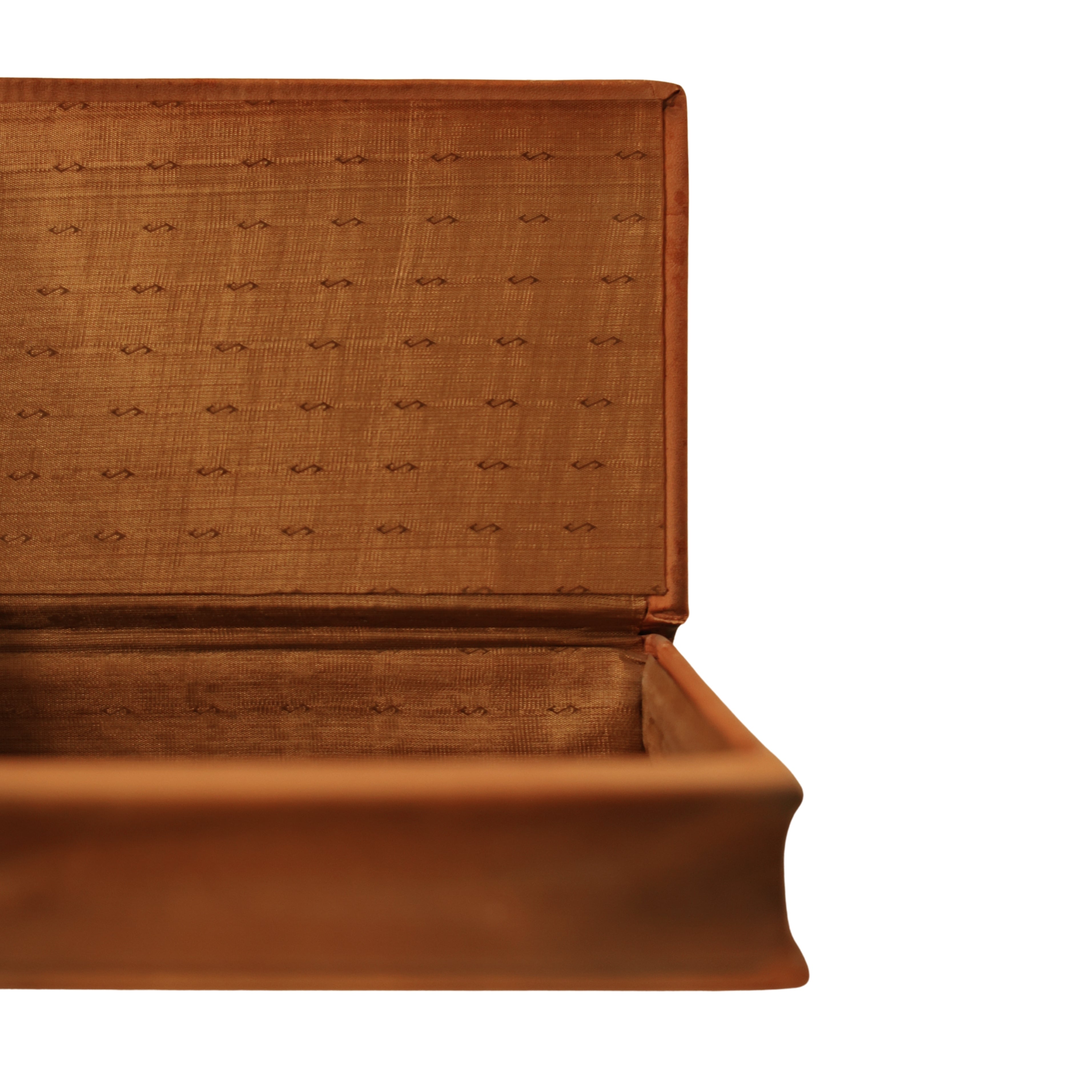 Leather & Fabric Book-Form Storage Box
