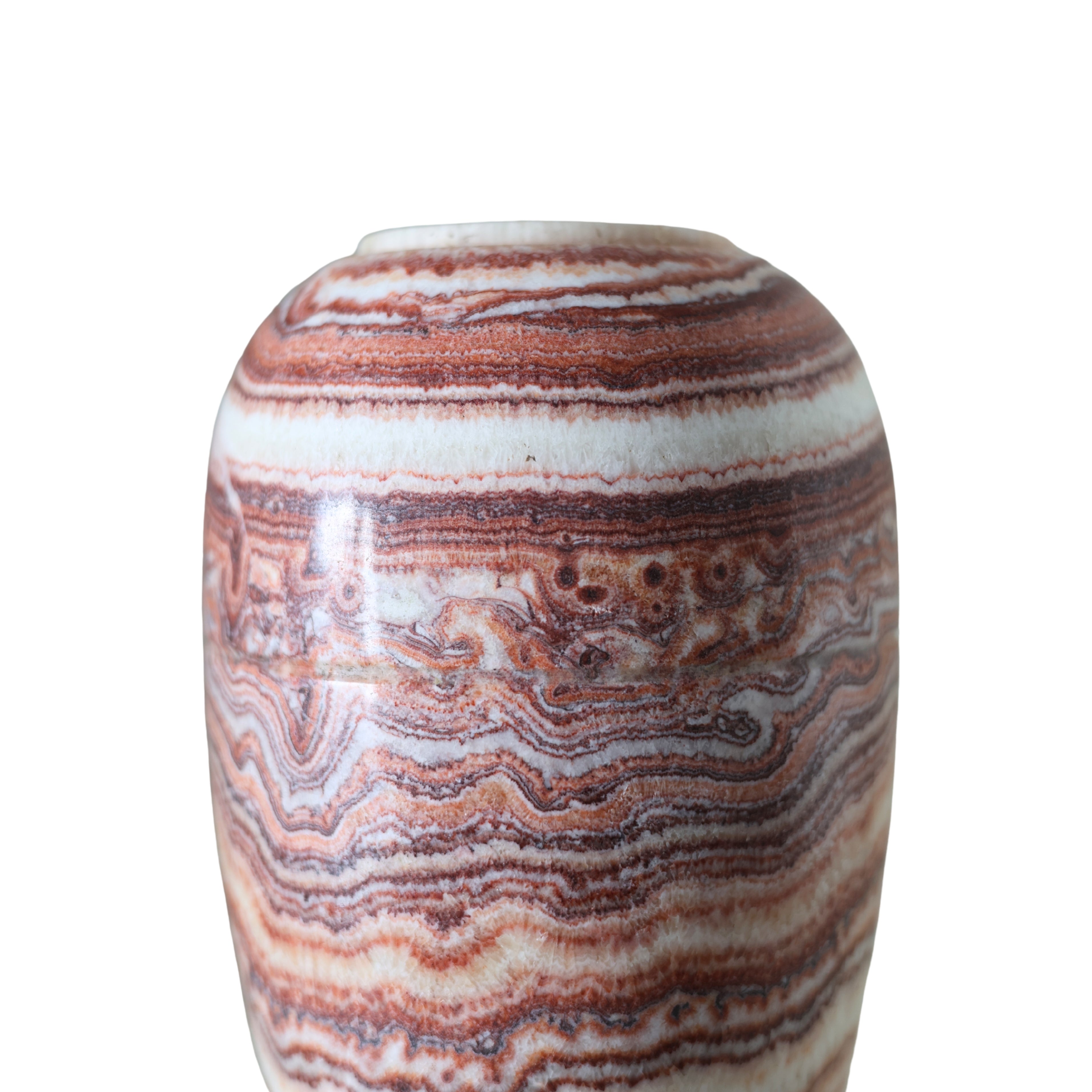 Banded Calcite Stone Vase