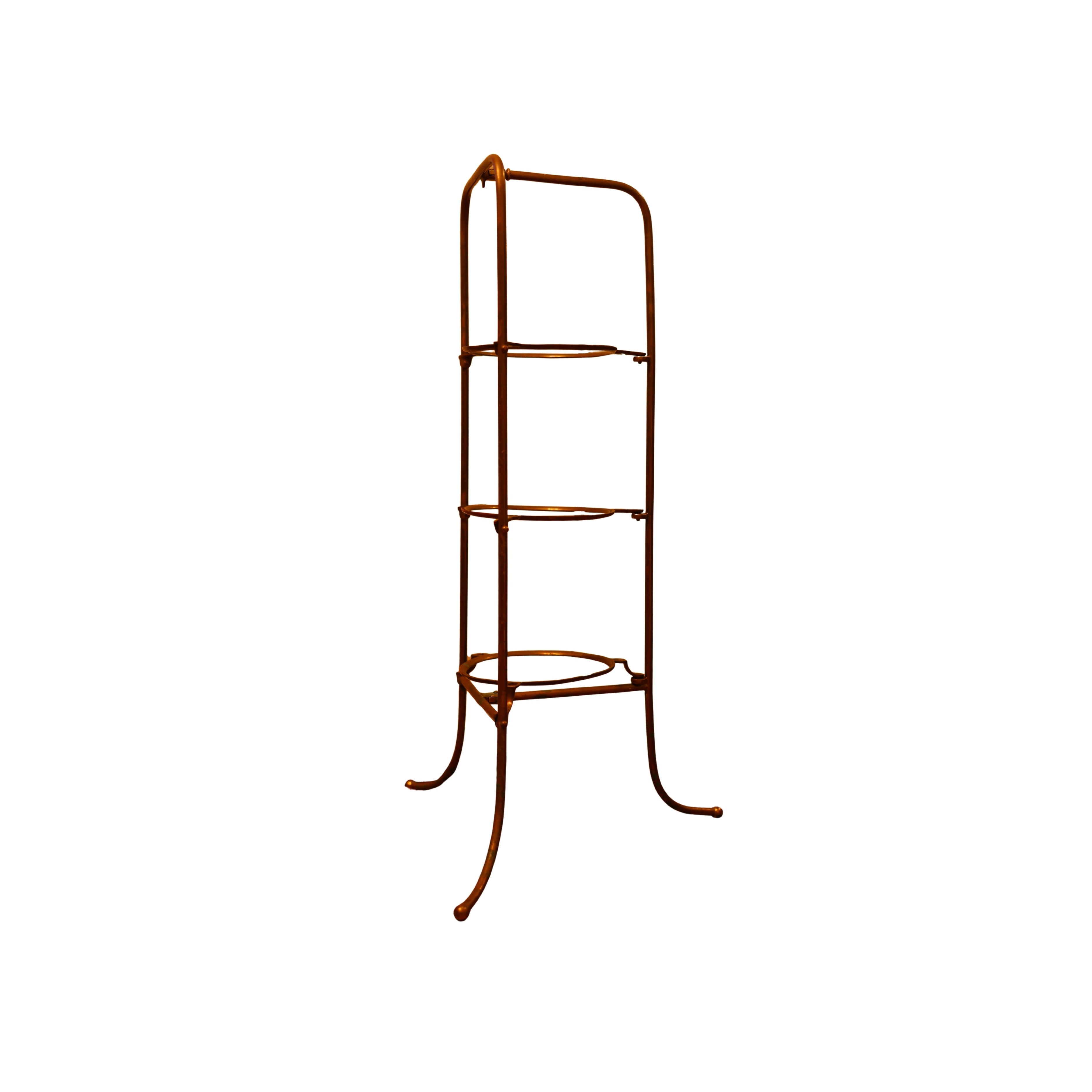 Folding Brass Three-Tier Stand