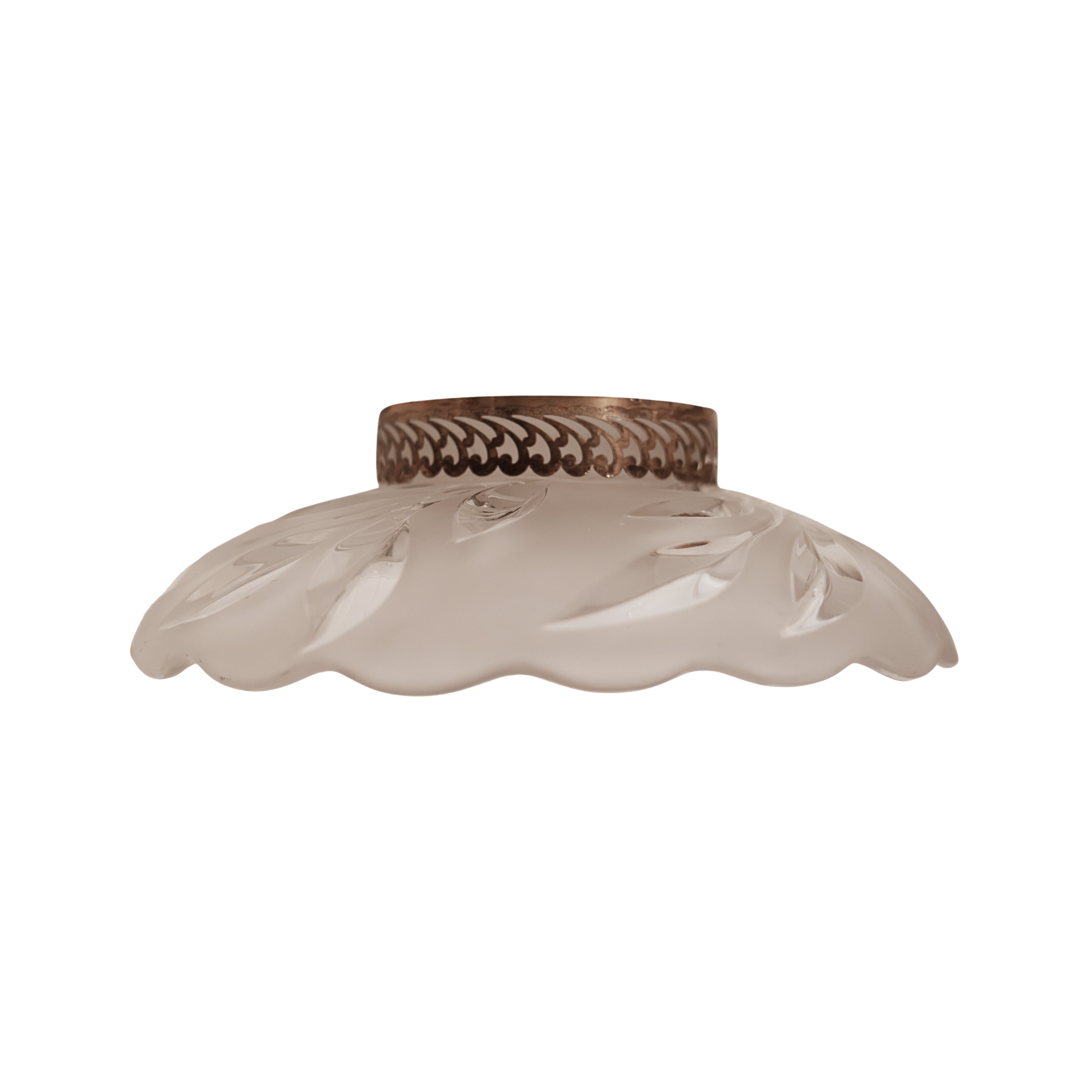 Glass Pendant Shade with Leaf Motif