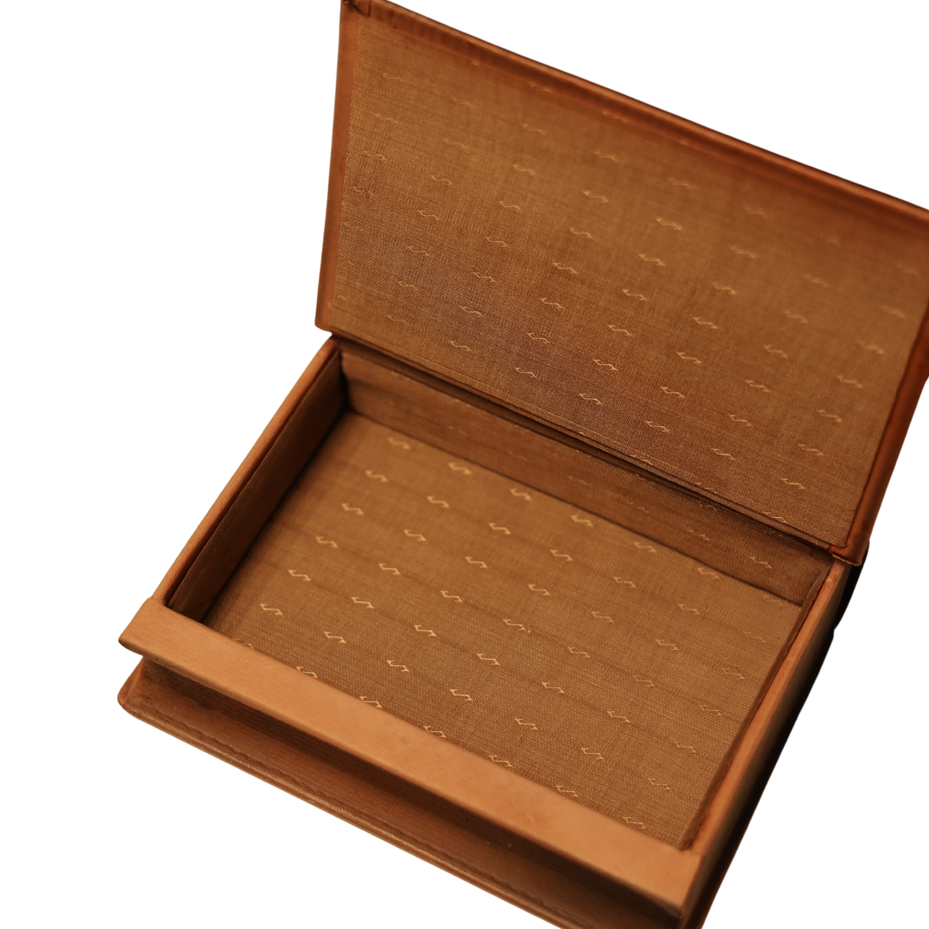 Leather & Fabric Book-Form Storage Box