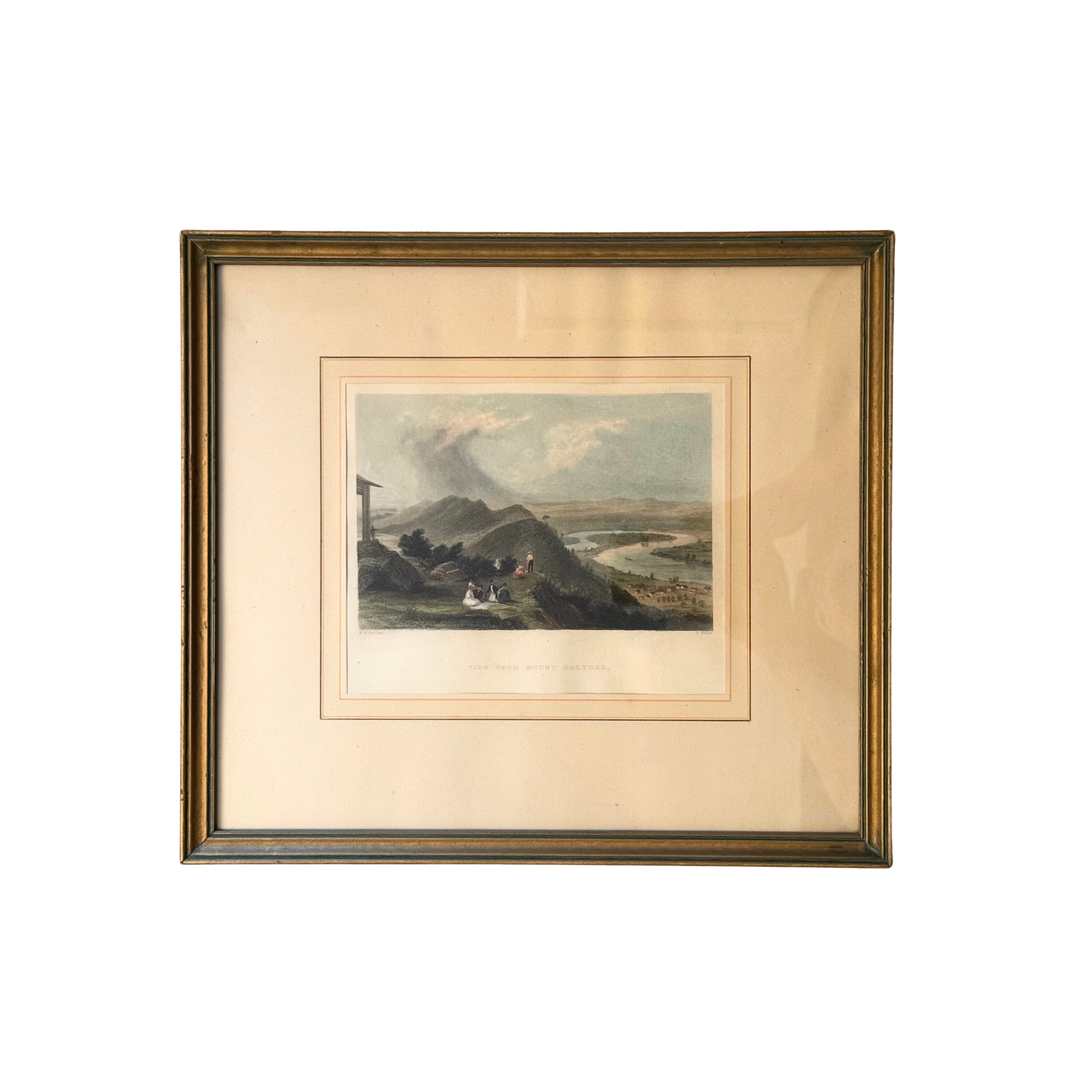 19th c. Colored Engraving, “View from Mount Holyoke”