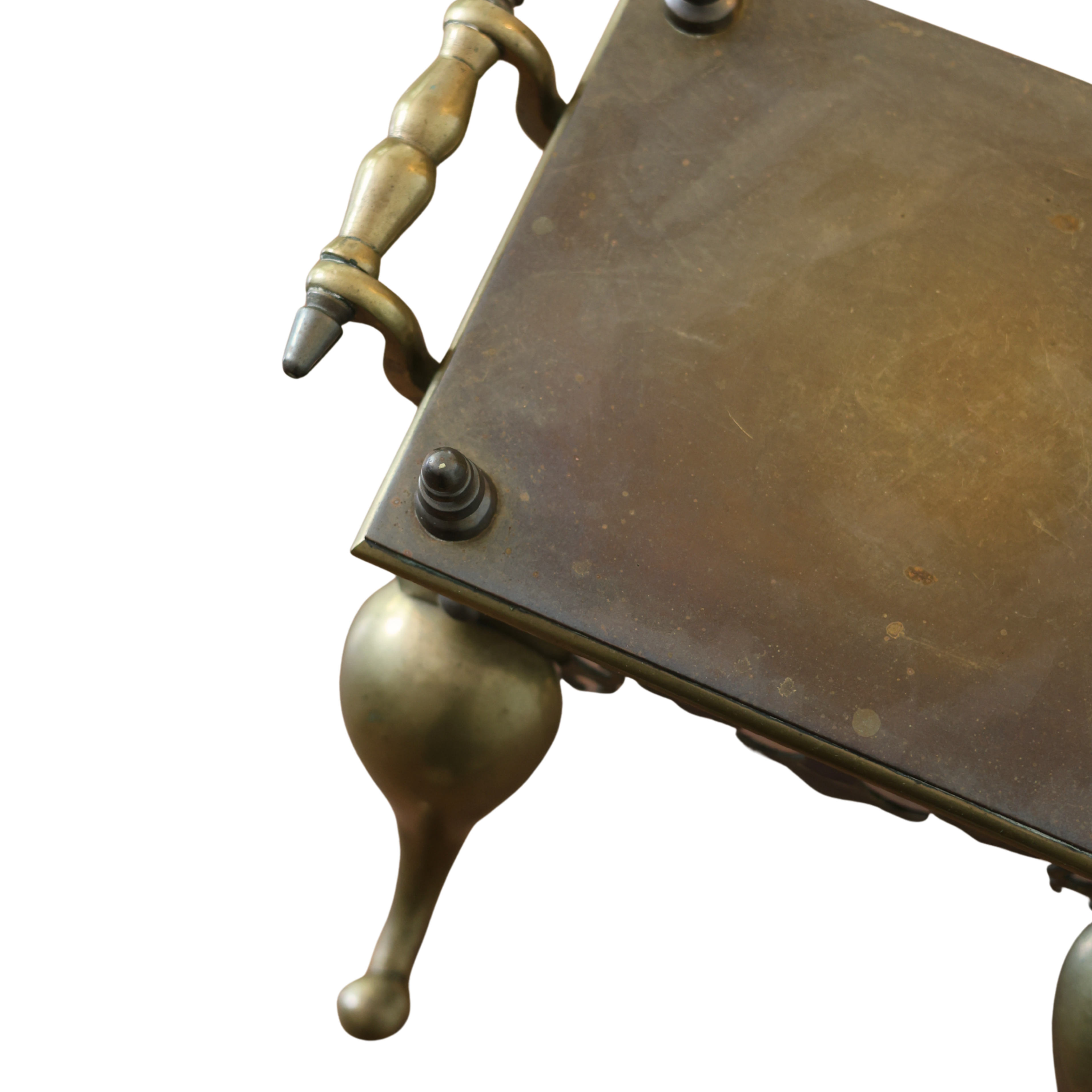 English Brass Fireplace Footman