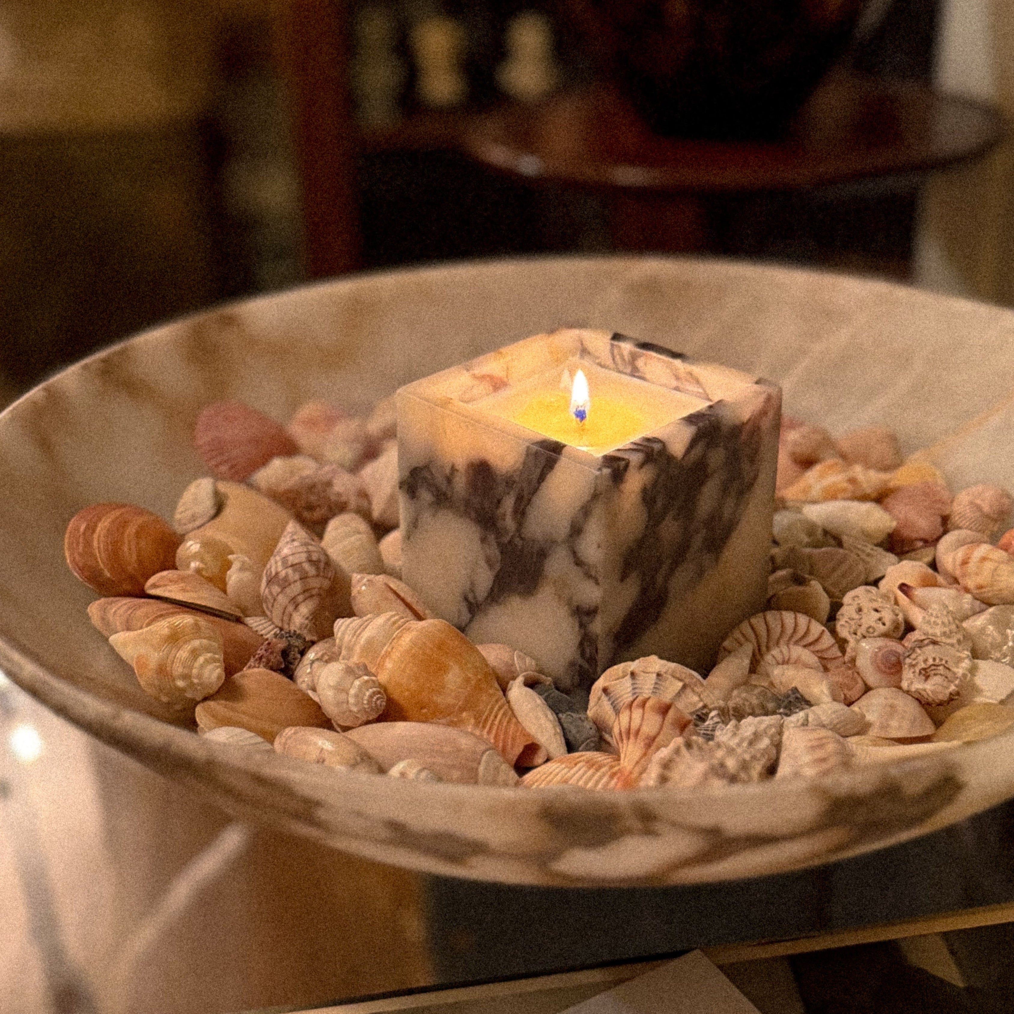 Calacatta Viola Marble Candle