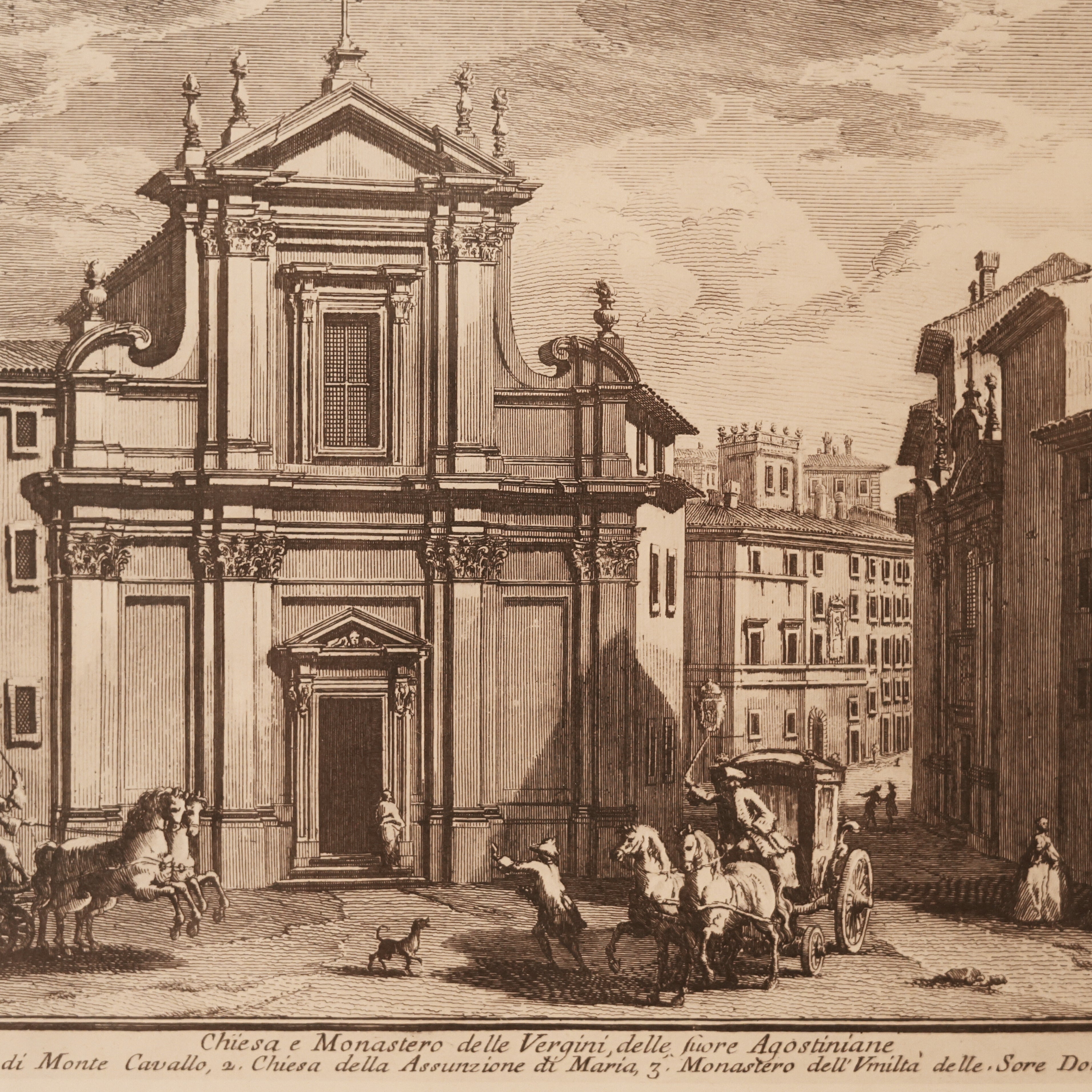 Architectural Print After Giovanni Battista Vasi, Rome