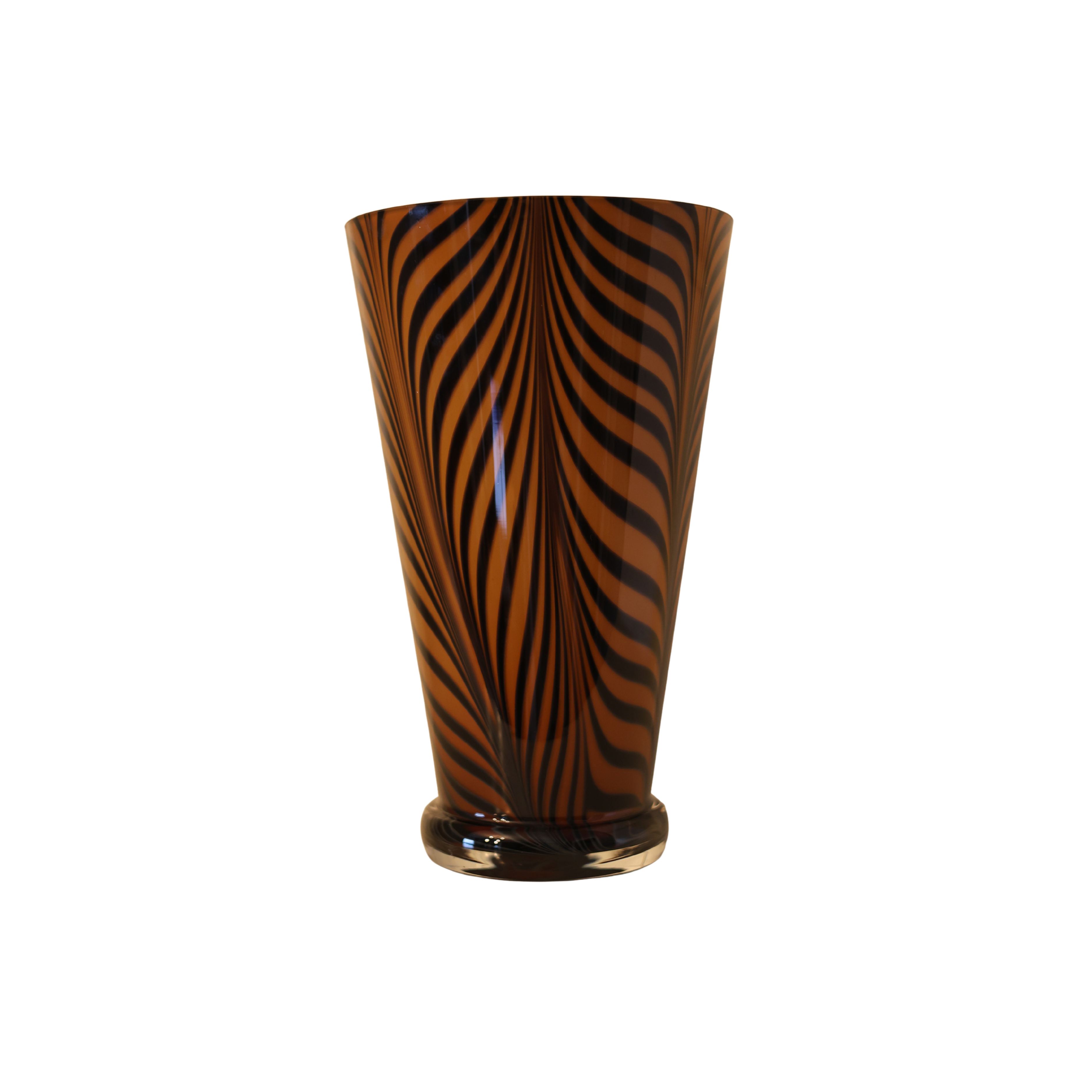 Hand Blown Murano Style Swirl Vase