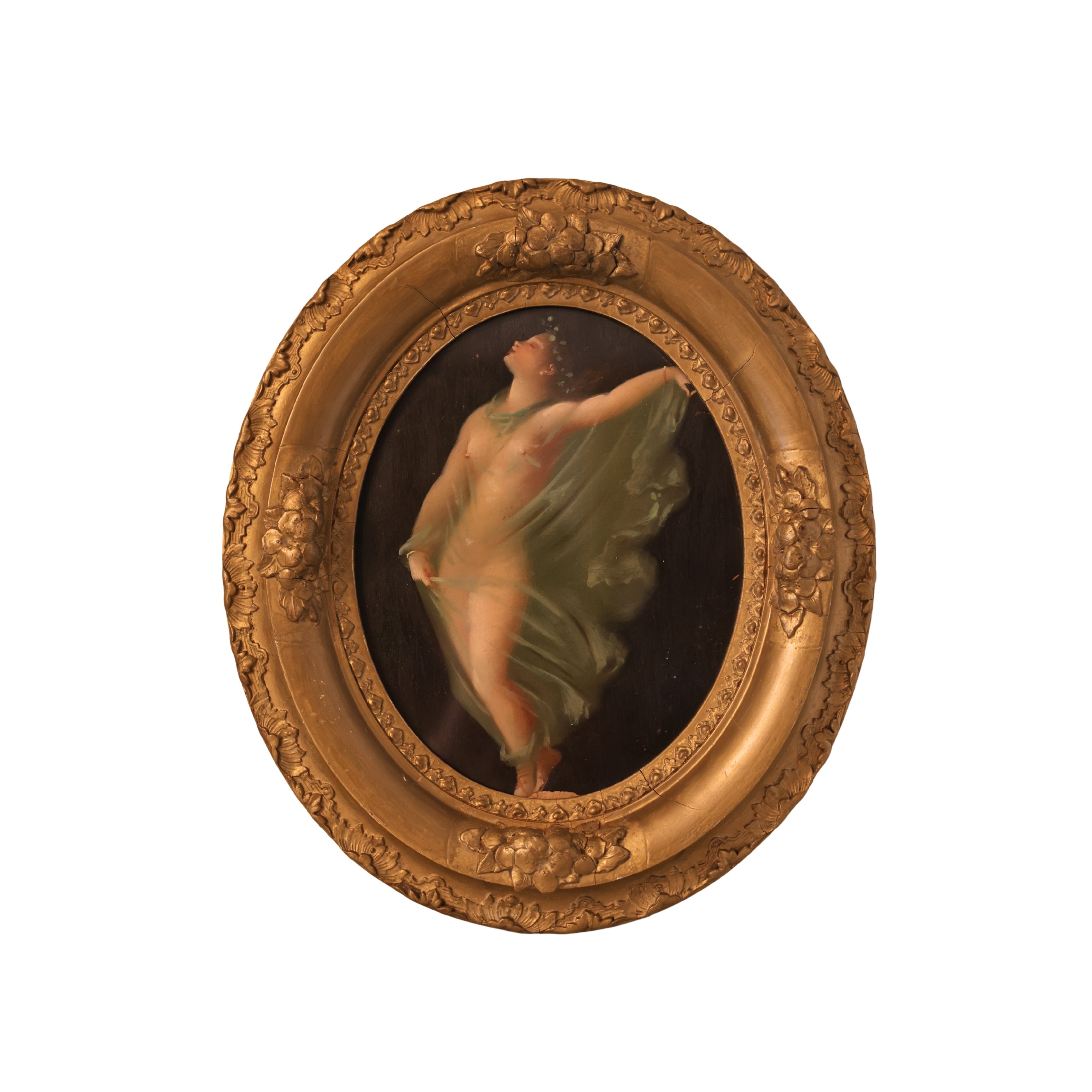 Oil Painting of a Draped Female Figure