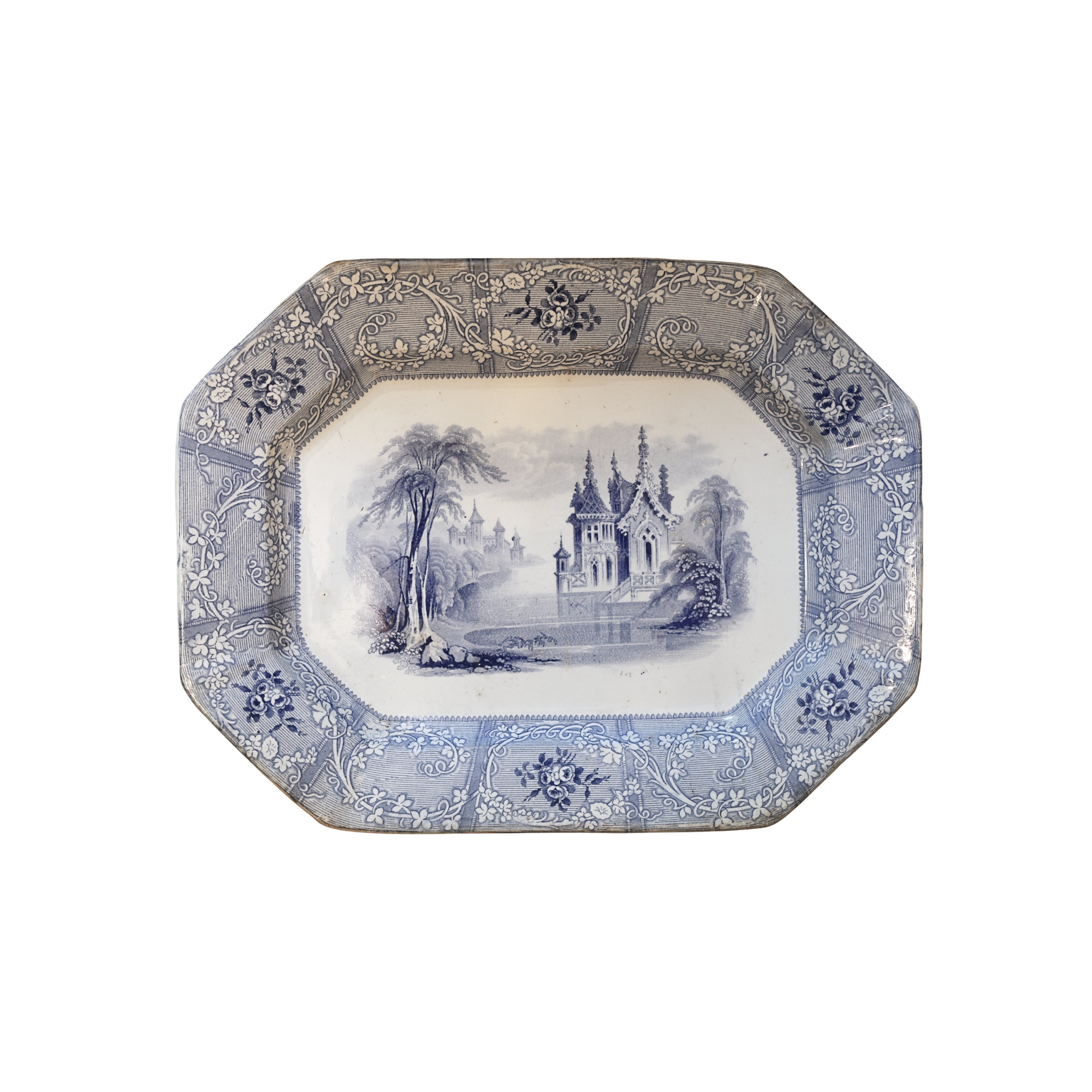 "Friburg" Ironstone Platter by G. Phillips, Longport