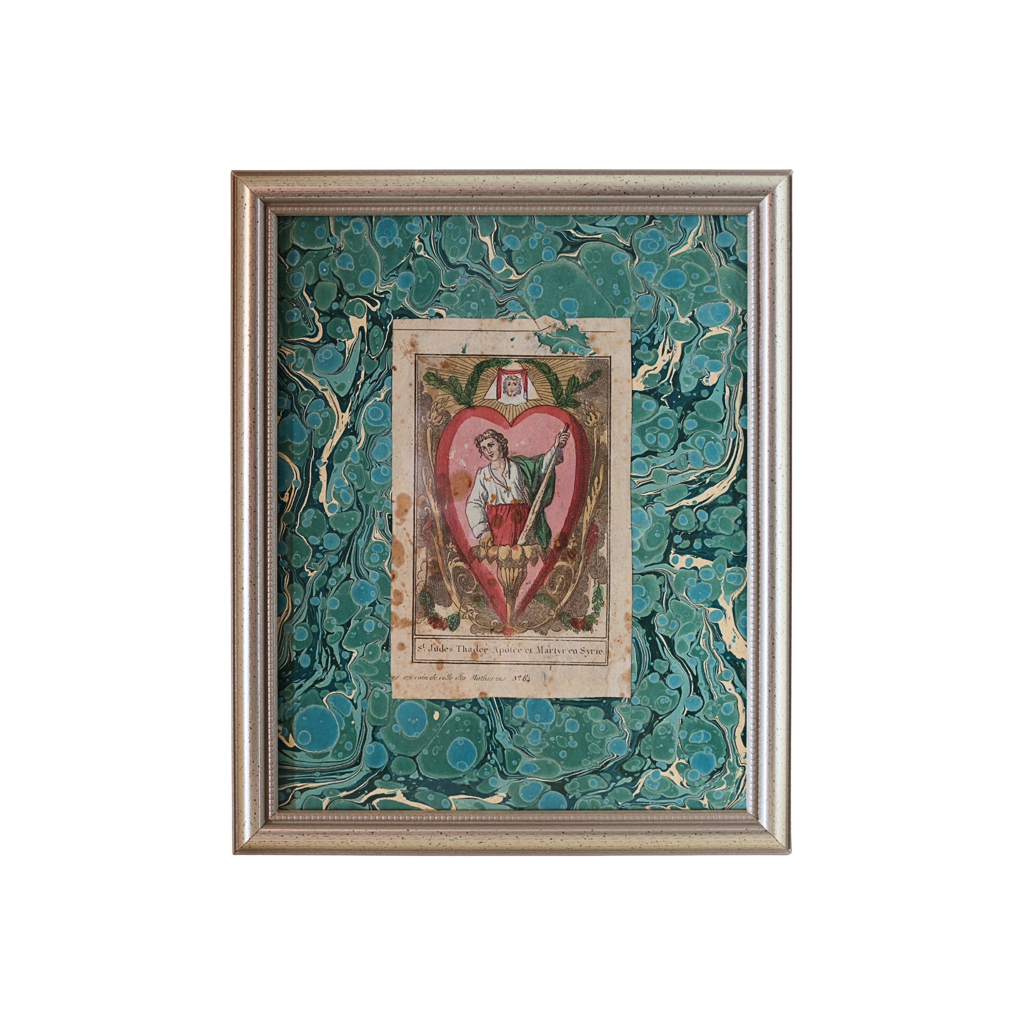 18th c. French Devotional Engraving — St. Jude Thaddeus