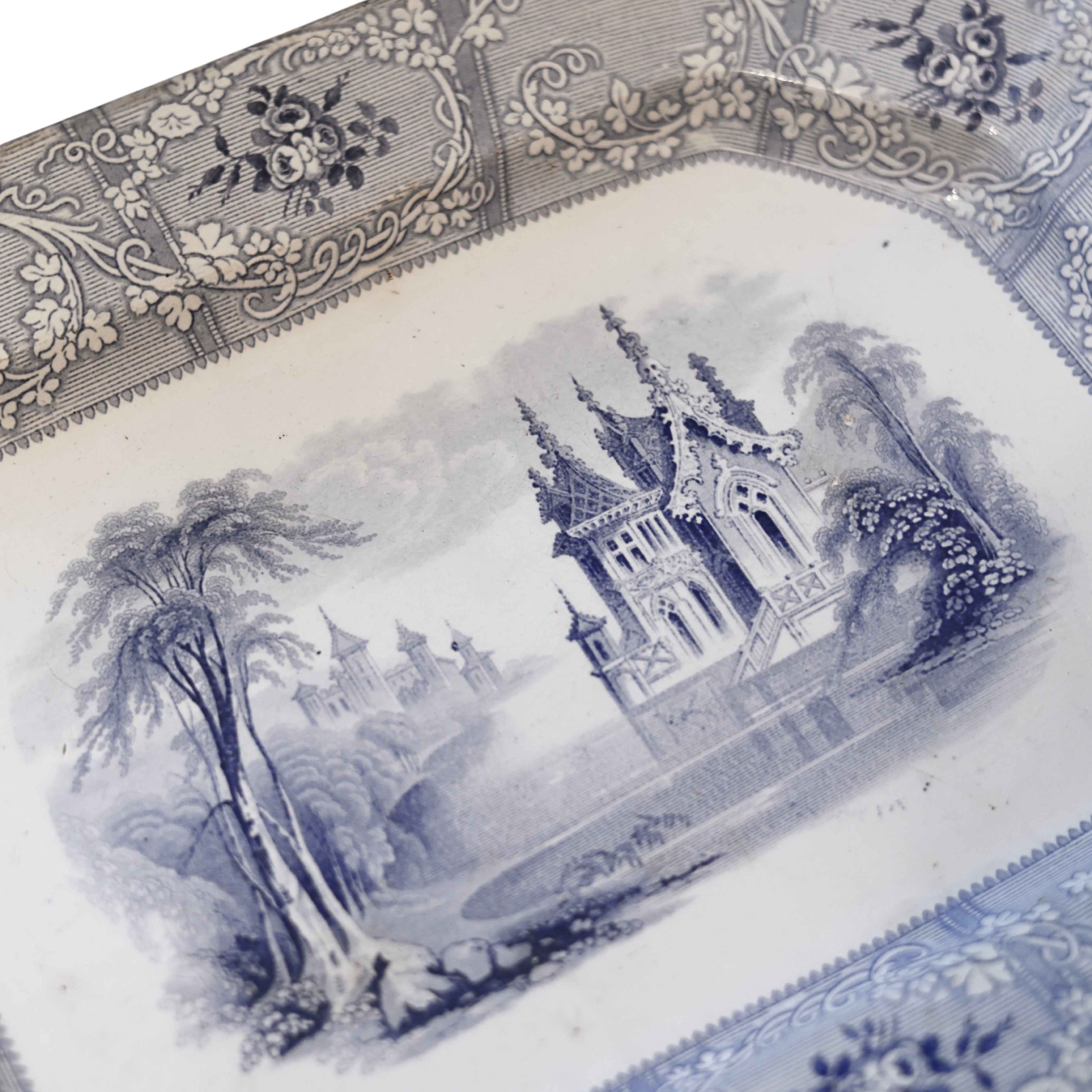 "Friburg" Ironstone Platter by G. Phillips, Longport