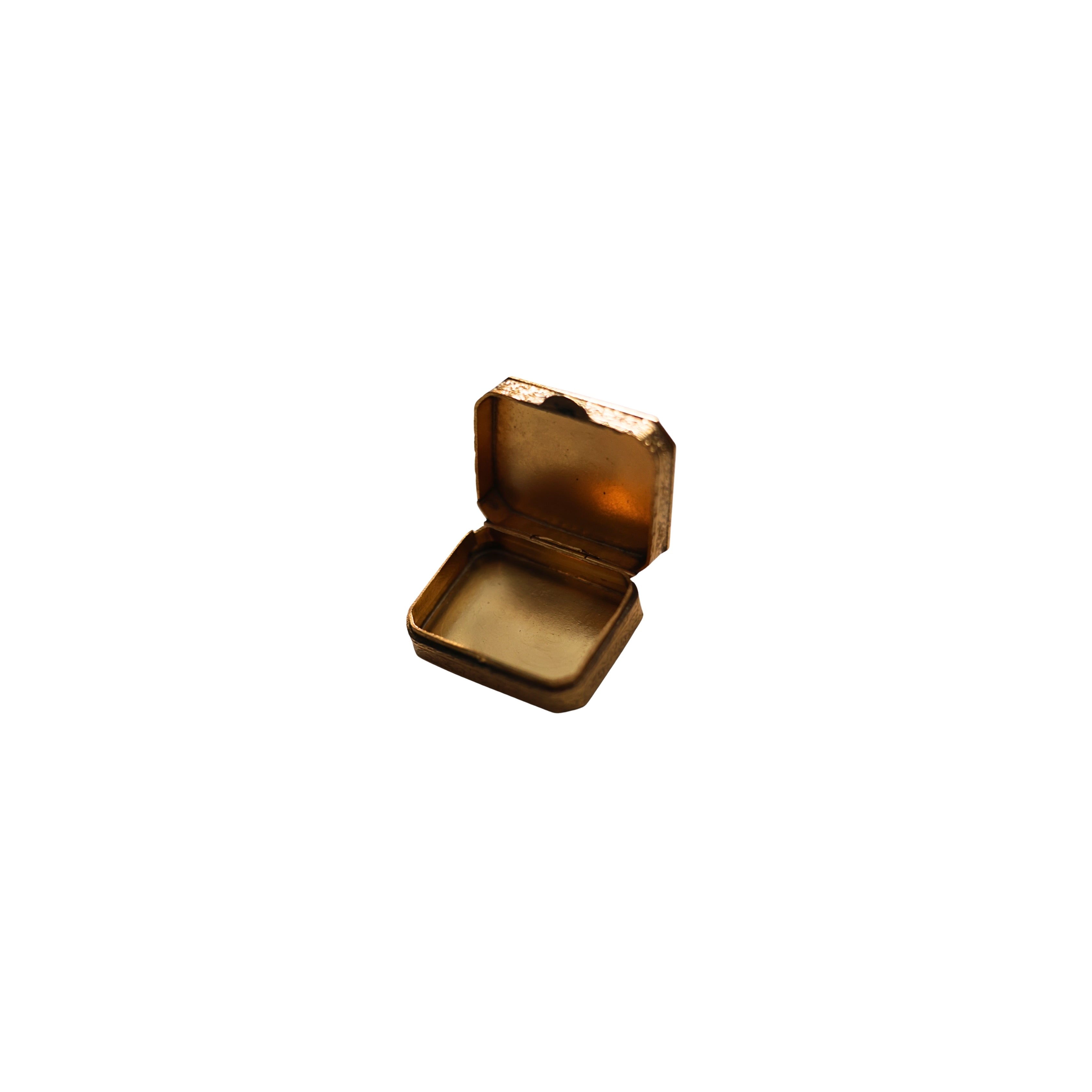 Engraved Enamel Jeweled Pill Box