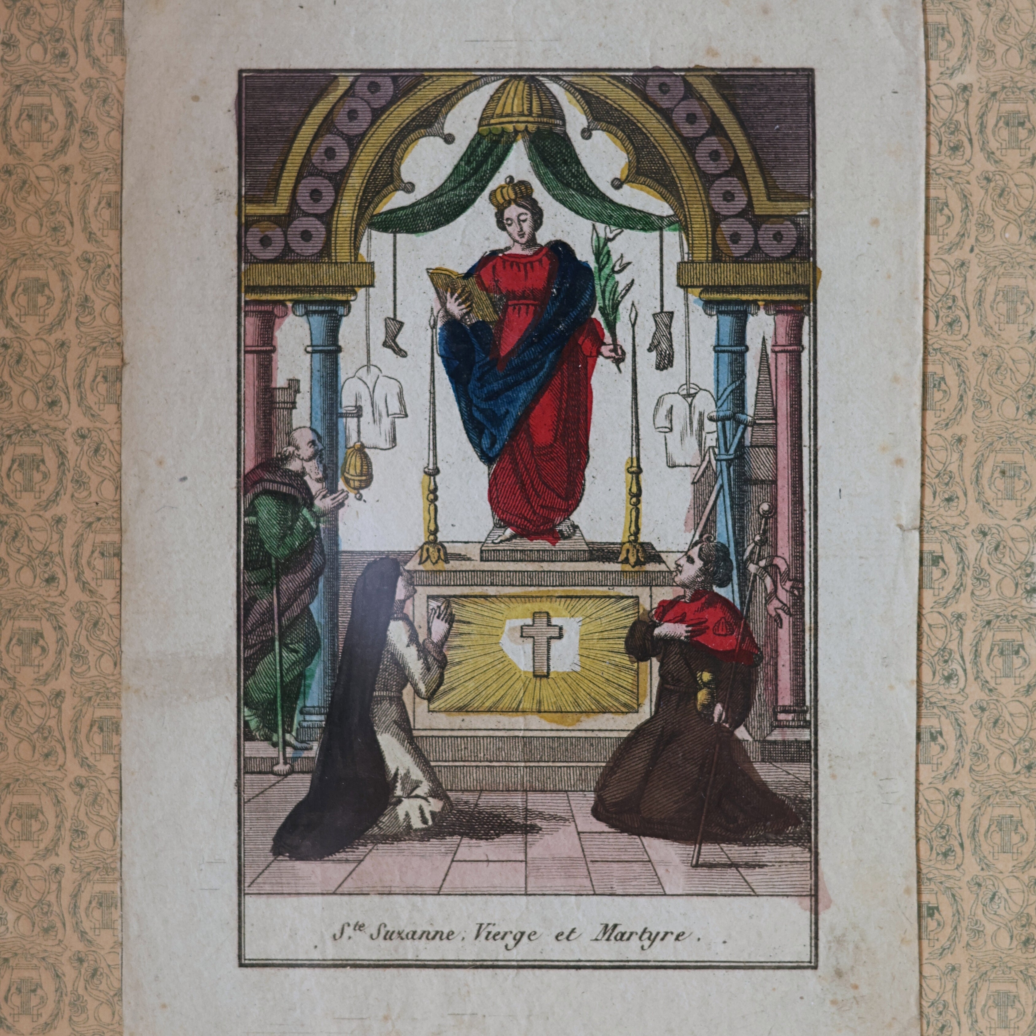 18th c. French Devotional Engraving — St. Suzanne