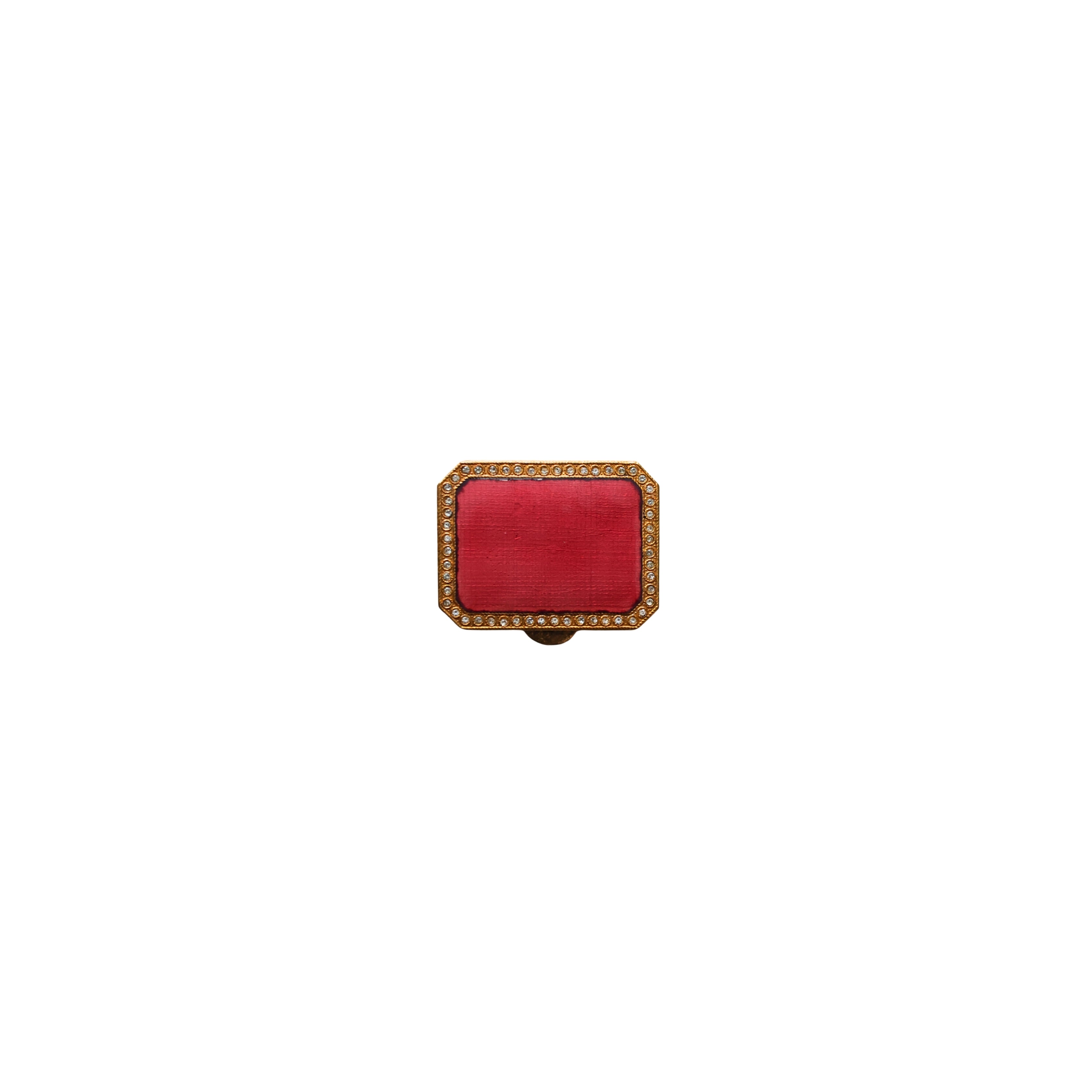 Engraved Enamel Jeweled Pill Box