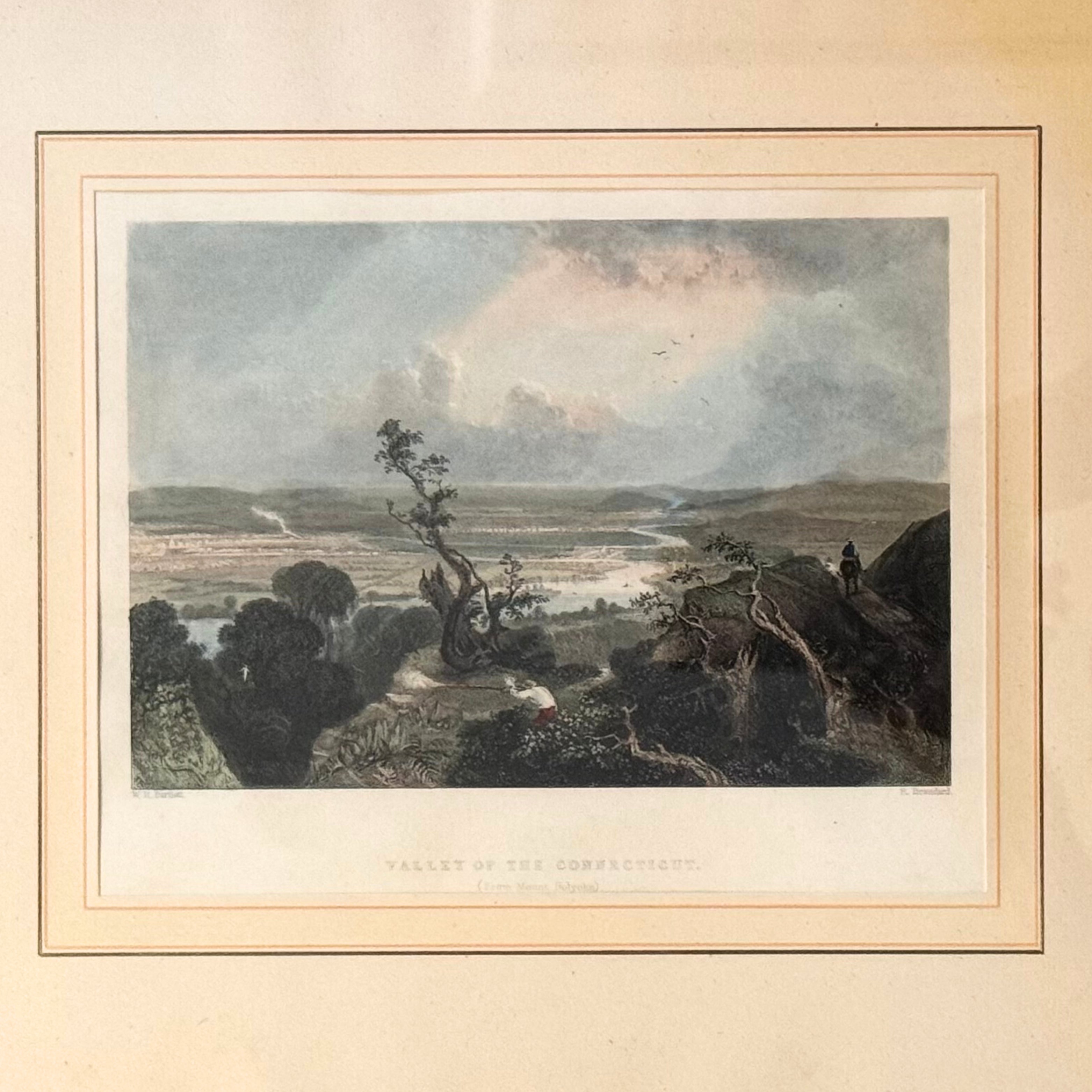 19th c. Colored Engraving, “Valley of the Connecticut”