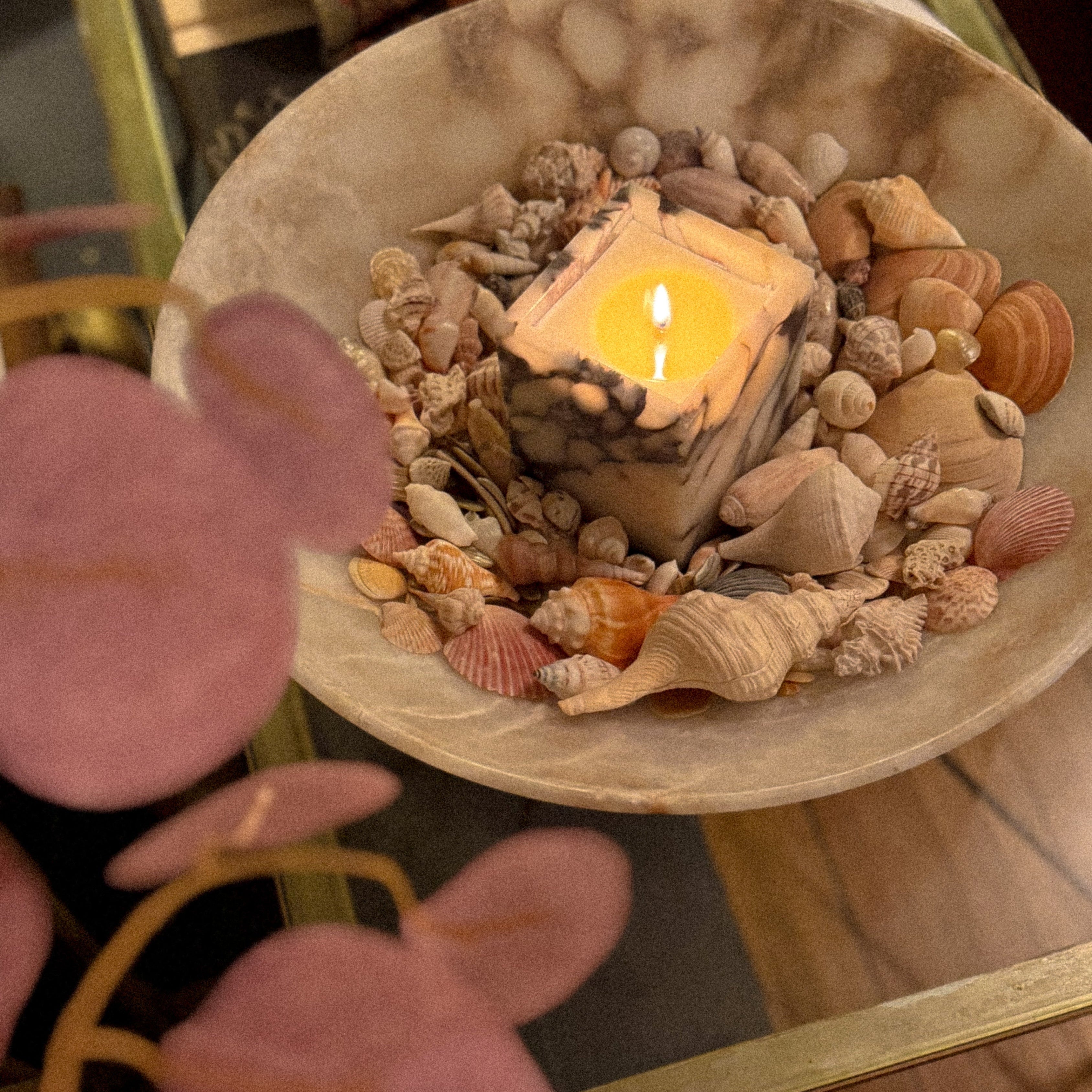 Calacatta Viola Marble Candle