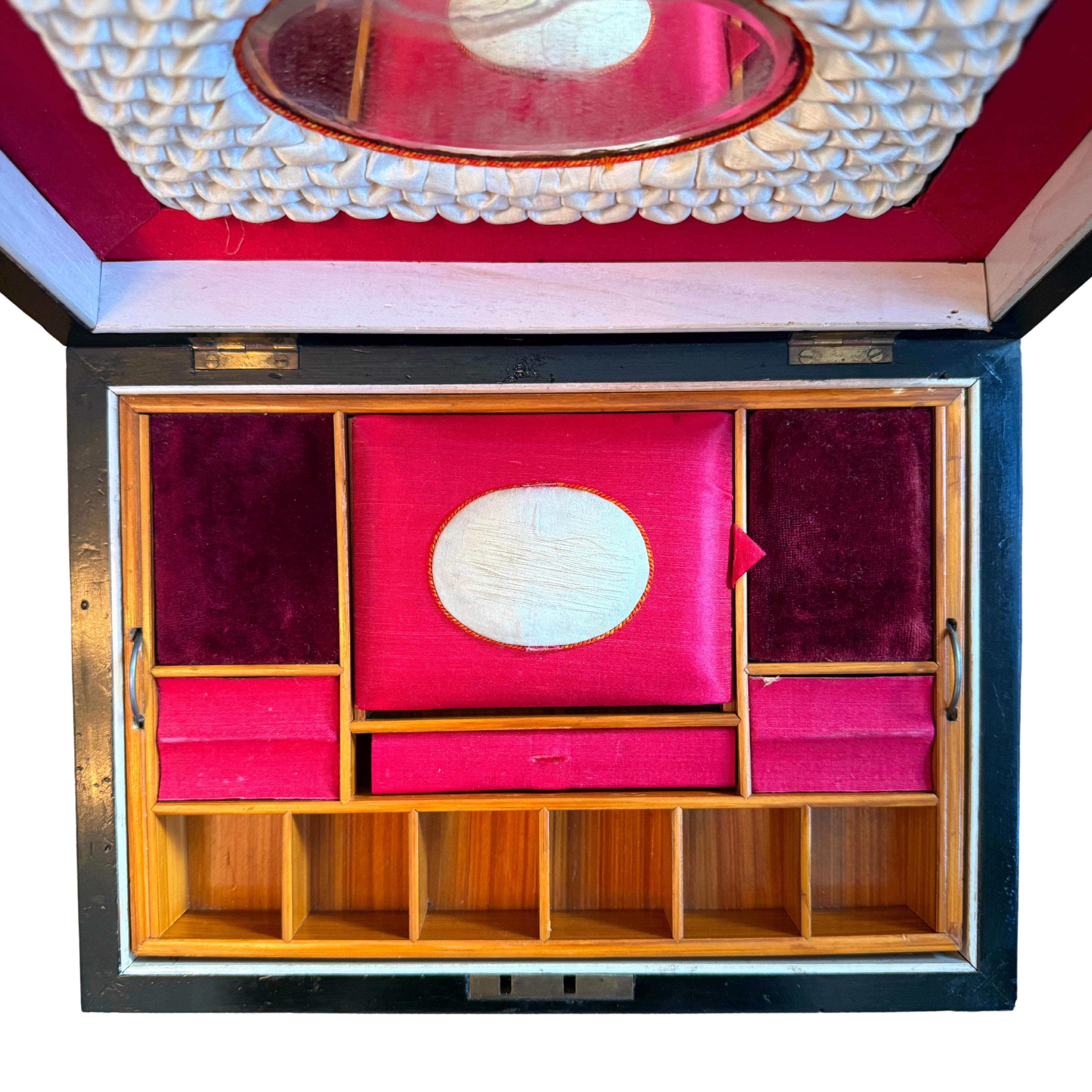 Inlaid Burl Sewing Box