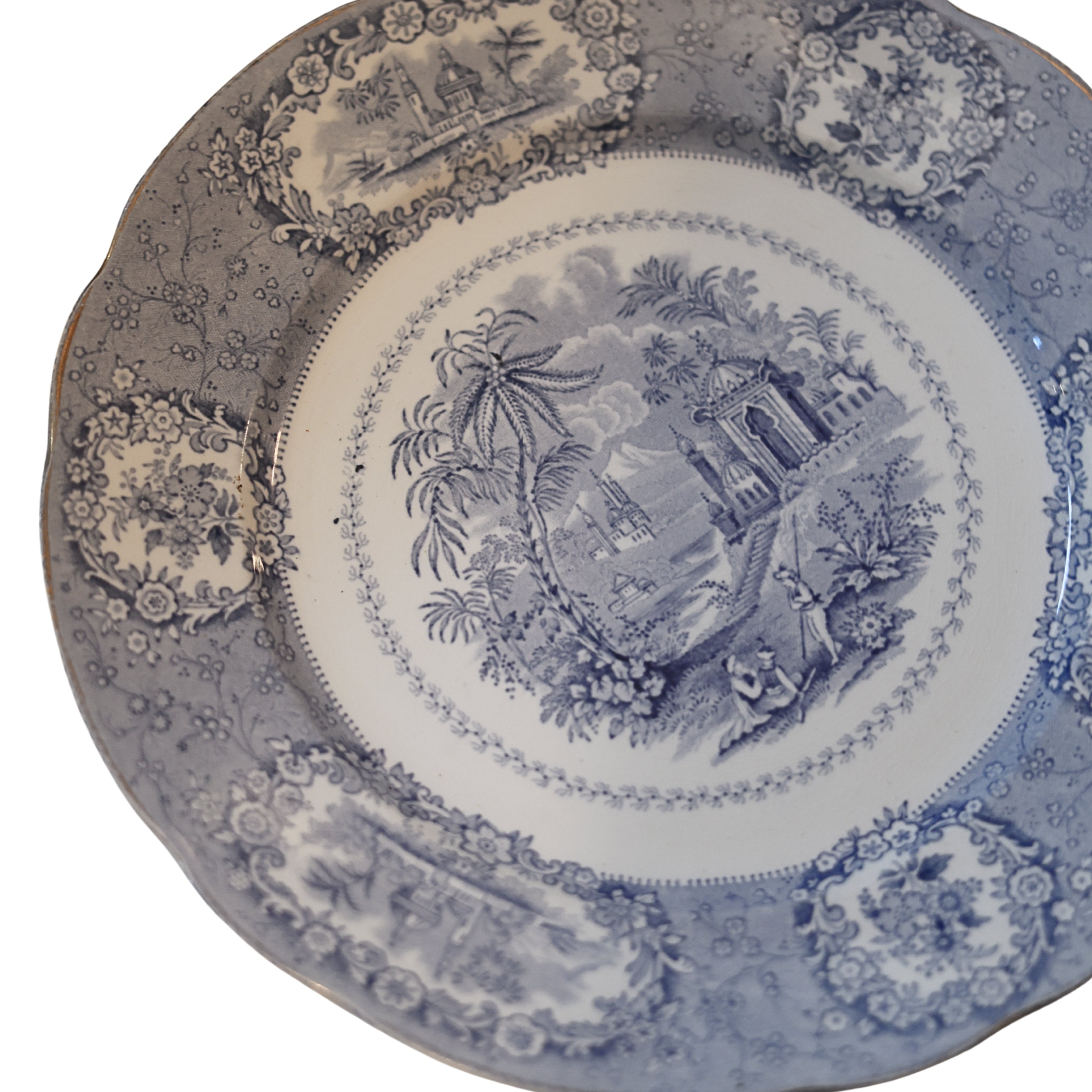 “Oriental” by Ridgway Blue Transferware Plate